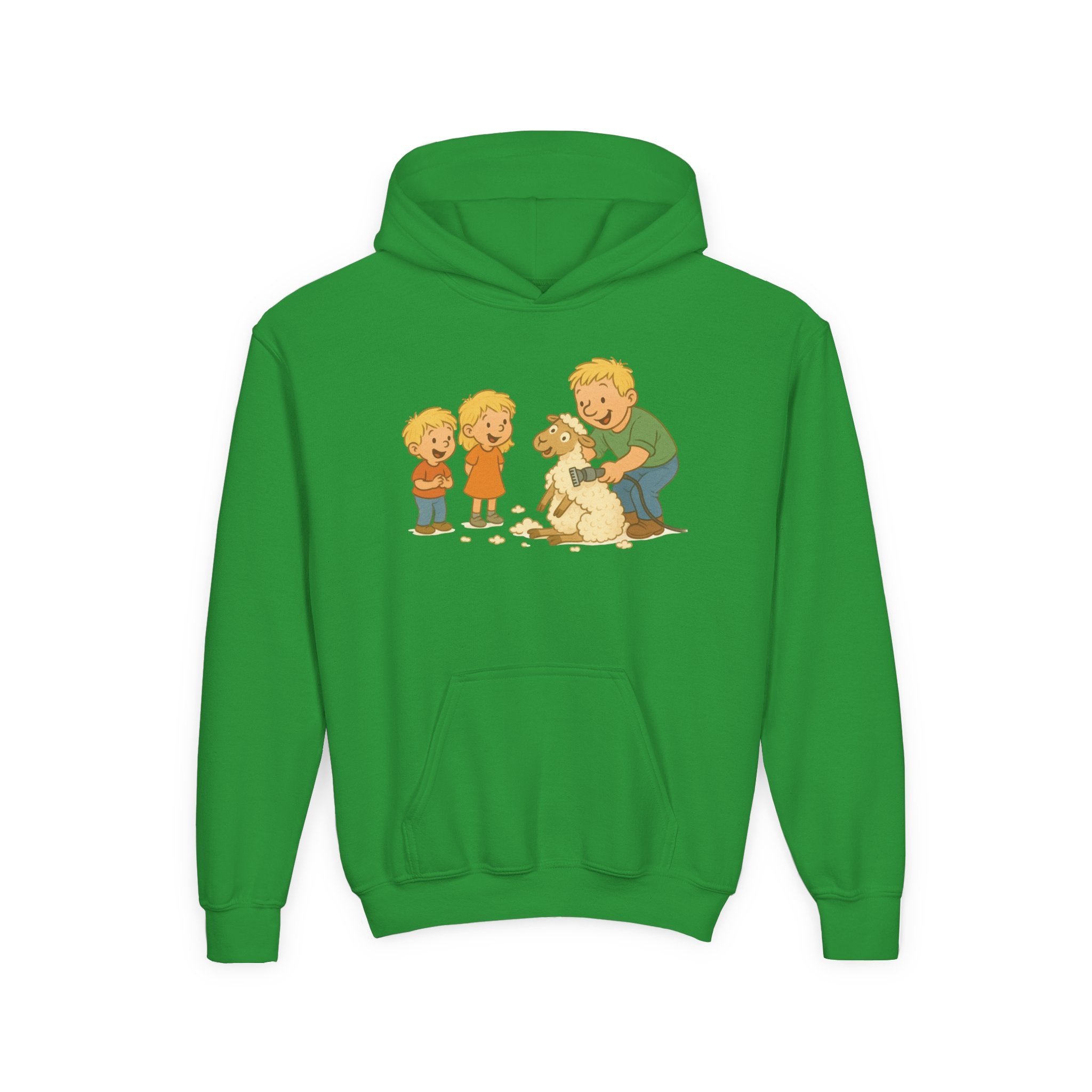 Youth Hoodie — Vintage Kids & Dog Graphic Pullover