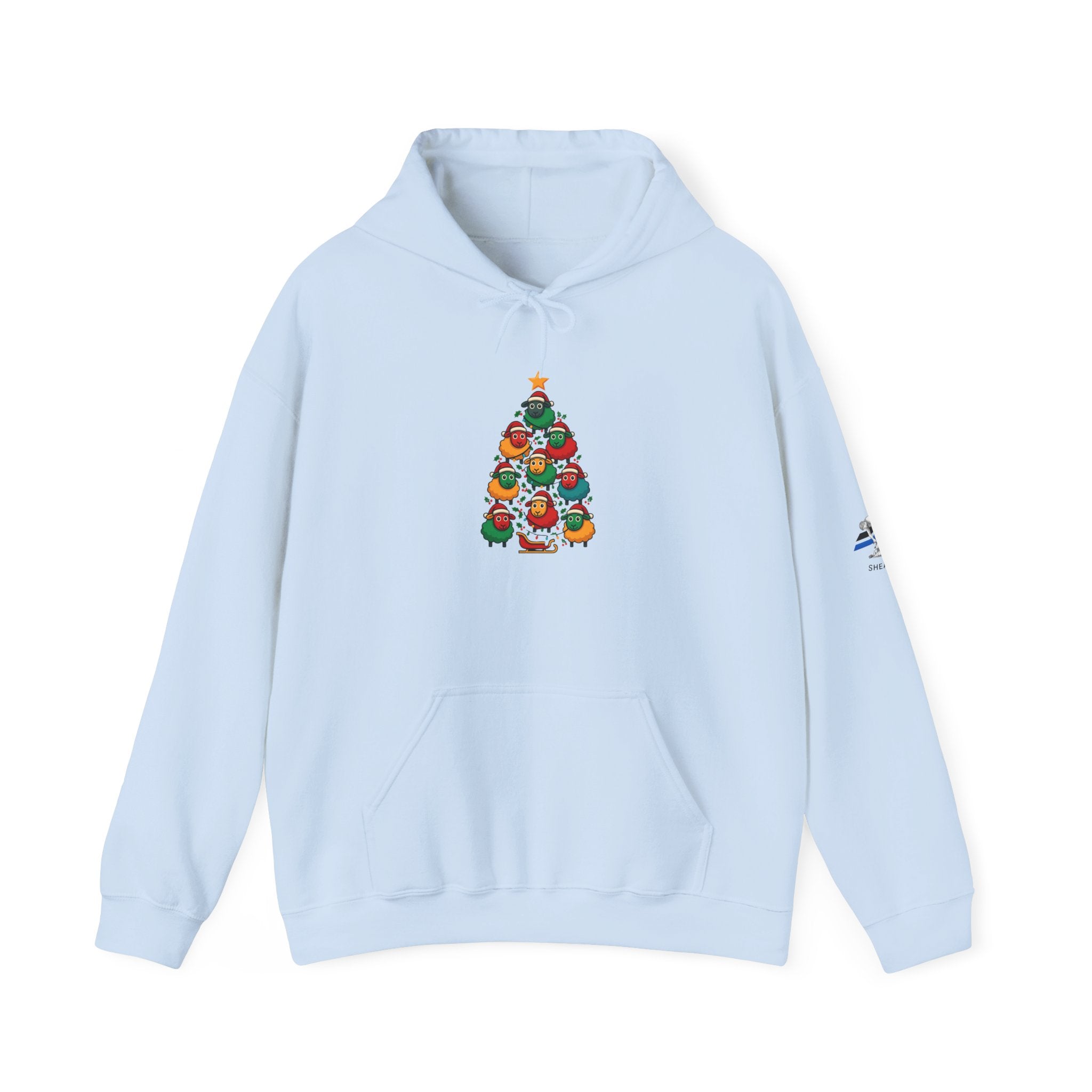 Christmas Tree Sheep Hoodie – Cute Holiday Bird Tree Graphic Sweatshirt