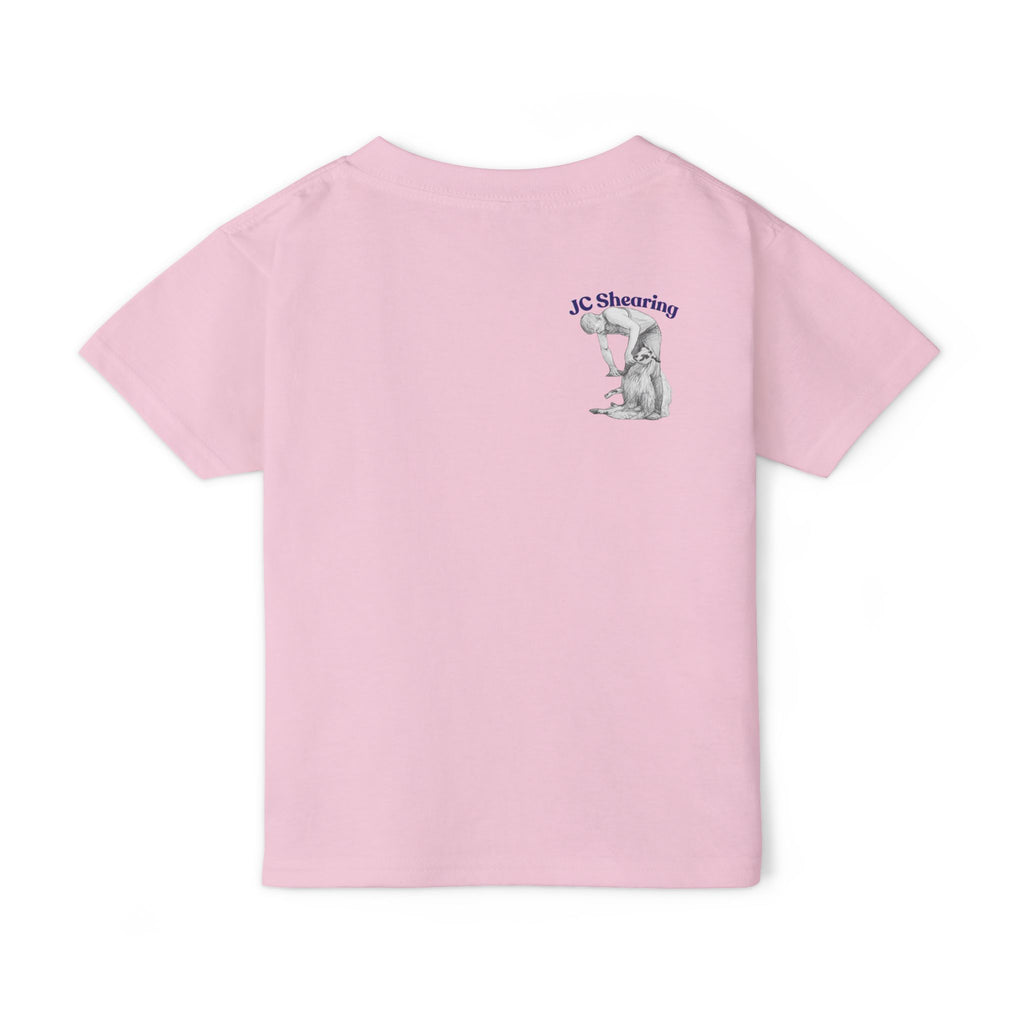 Say Hi to Perky Toddler T-Shirt — Cute Pastel Sheep & Border Collie Kids Tee