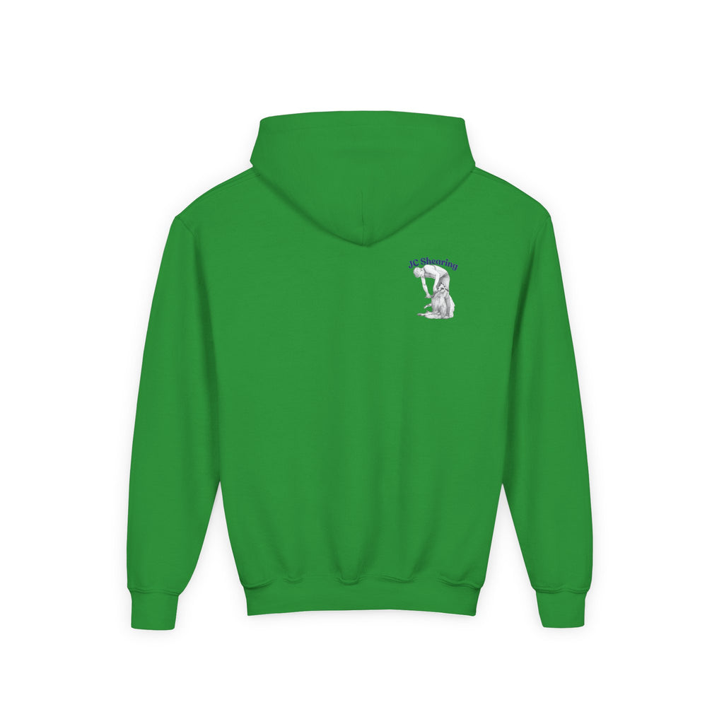 Youth Hoodie — "Say Hi to Perky" Cute Cartoon Sheep & Dog Kids Hooded Sweatshirt