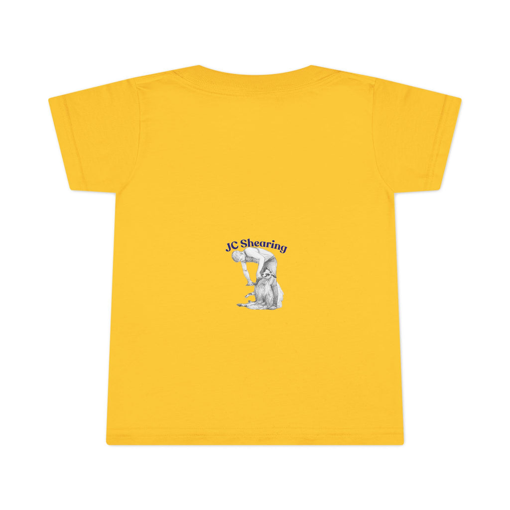 Toddler T-Shirt — "Say Hi to Perky" Cute Pastel Farm Animal Tee