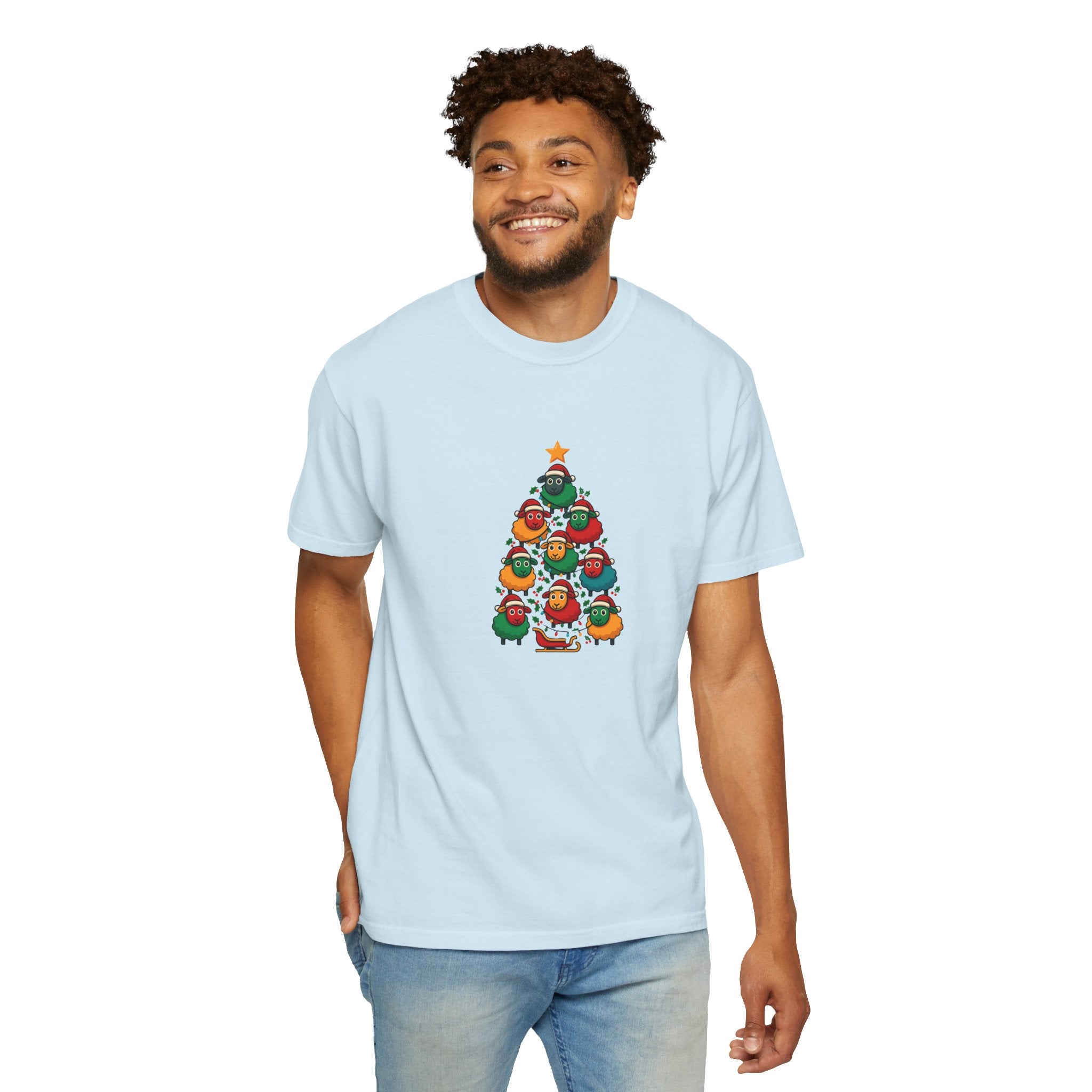 Christmas Tree Sheep Graphic T-Shirt