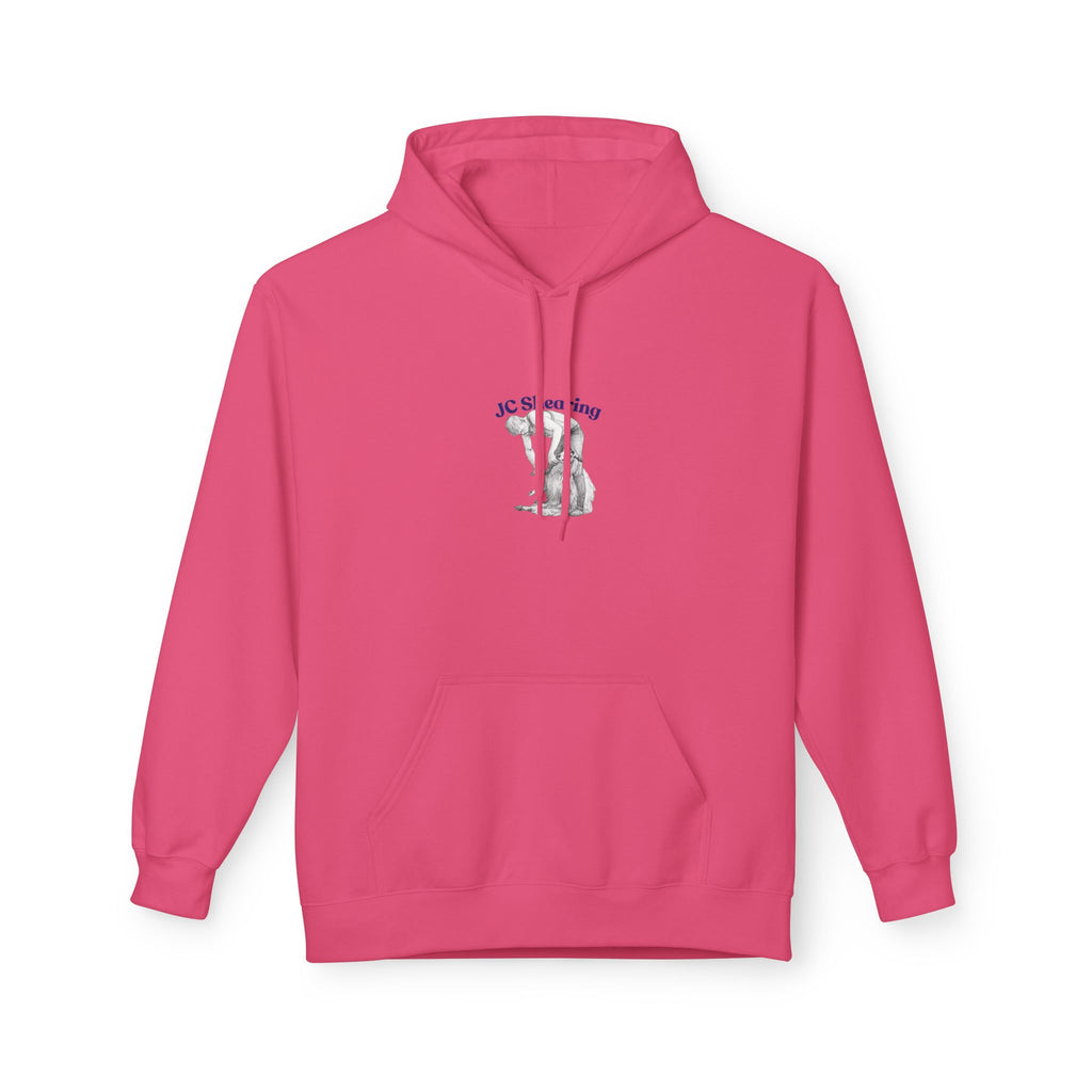 Hoodie — 'JC Is My King' Cat Graphic Minimalist Fleece Hoodie