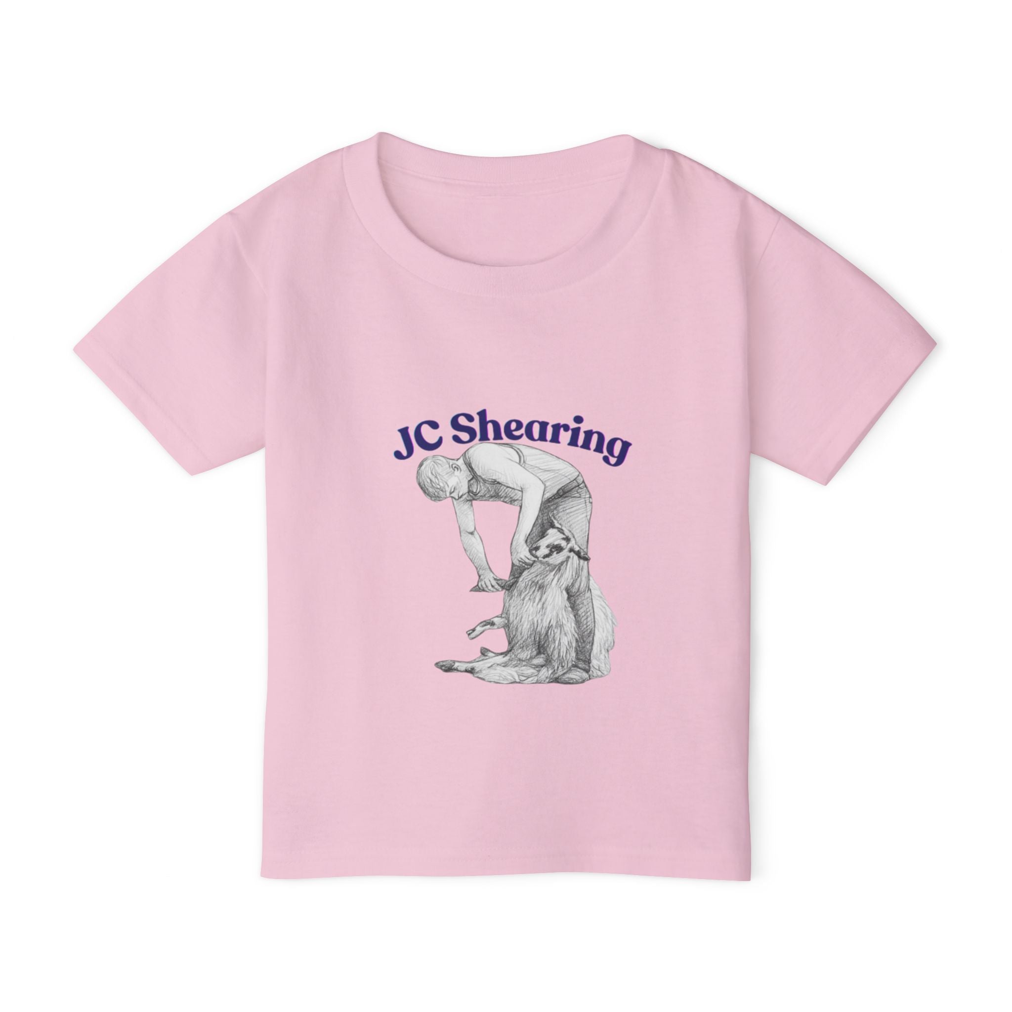 Toddler T‑Shirt — 'JC Shearing' Vintage Sheep Shearing Illustration Kids Tee