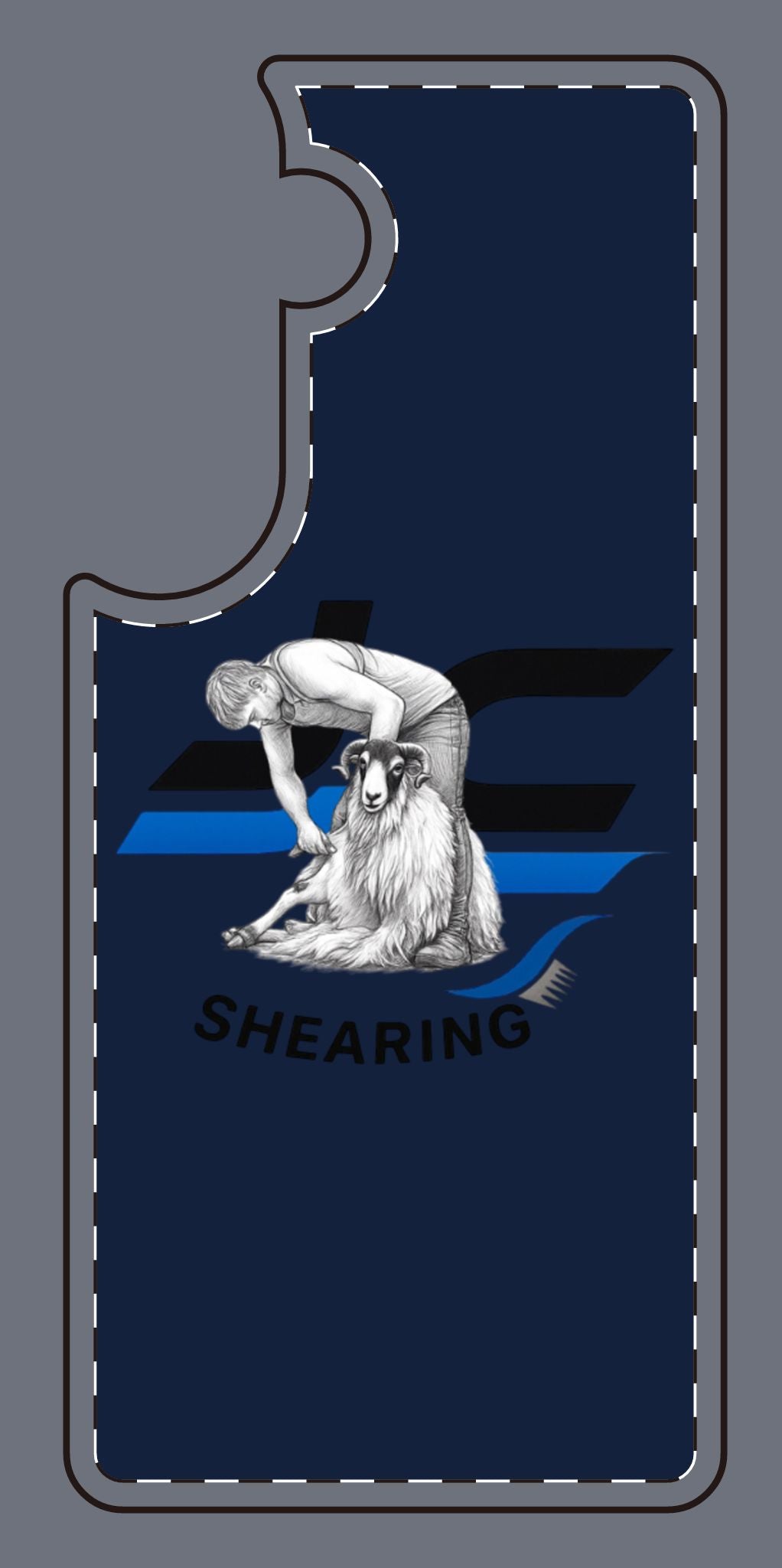 JC Shearing Phone Case — Vintage Sheep Shears Illustration