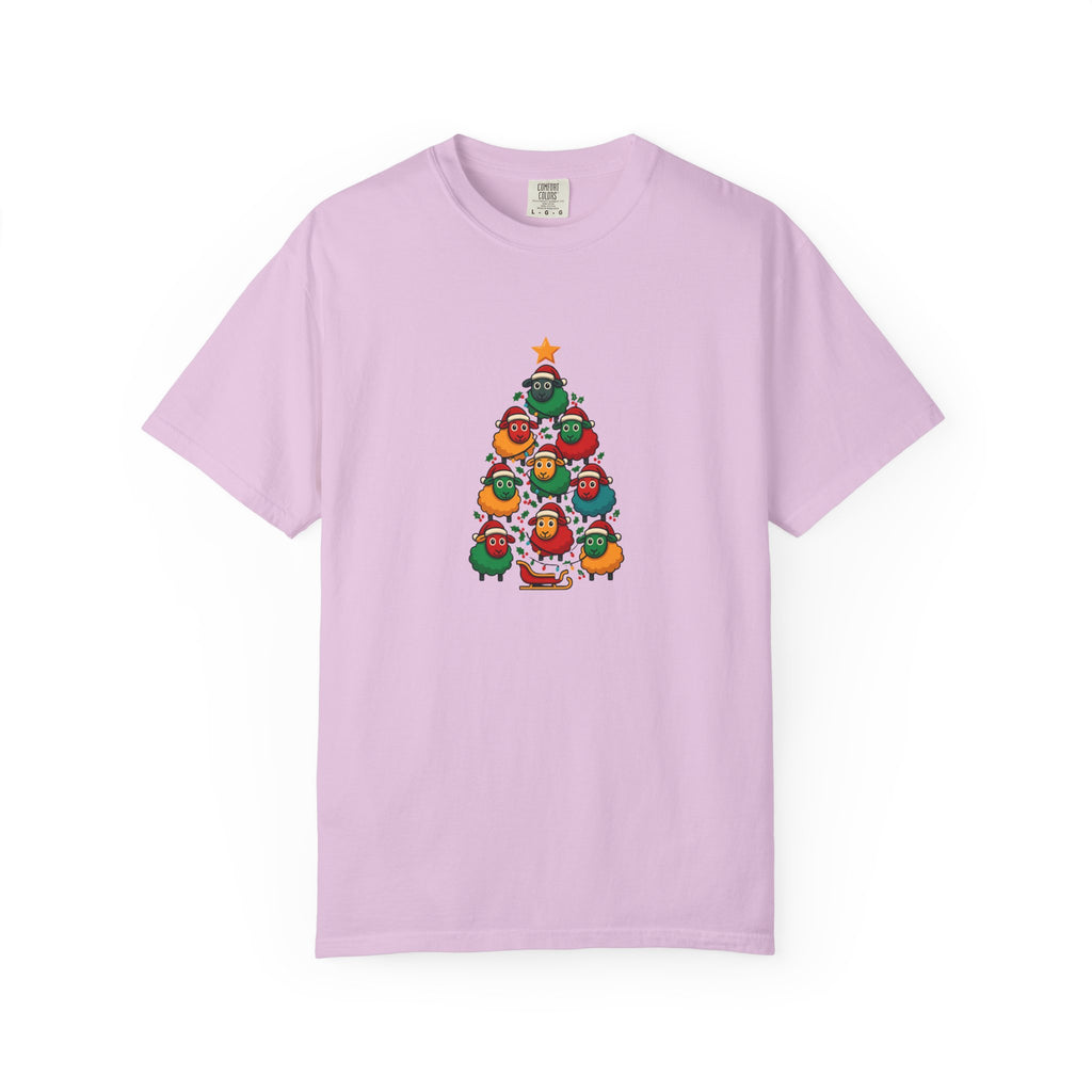 Christmas Tree Sheep Graphic T-Shirt