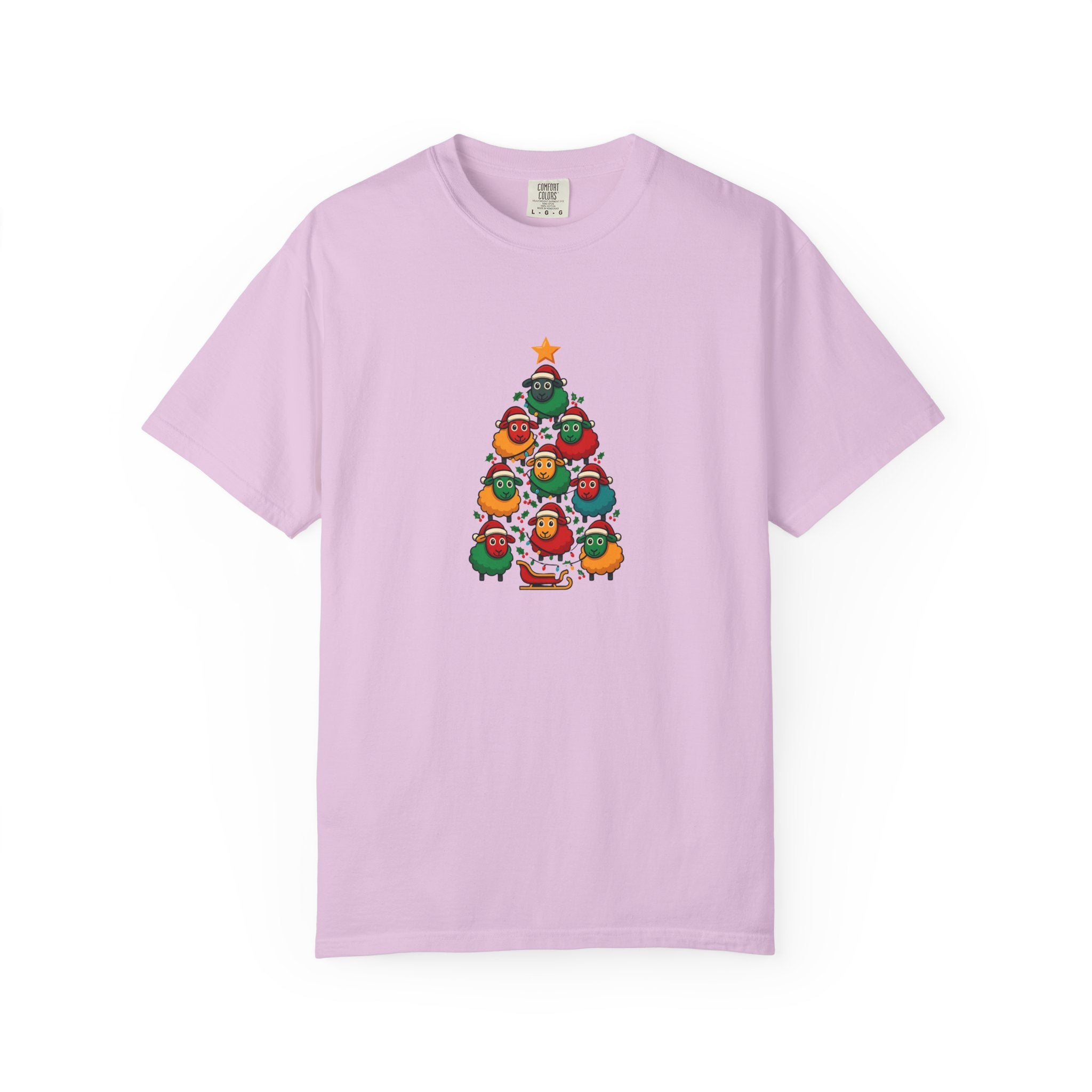 Christmas Tree Sheep Graphic T-Shirt