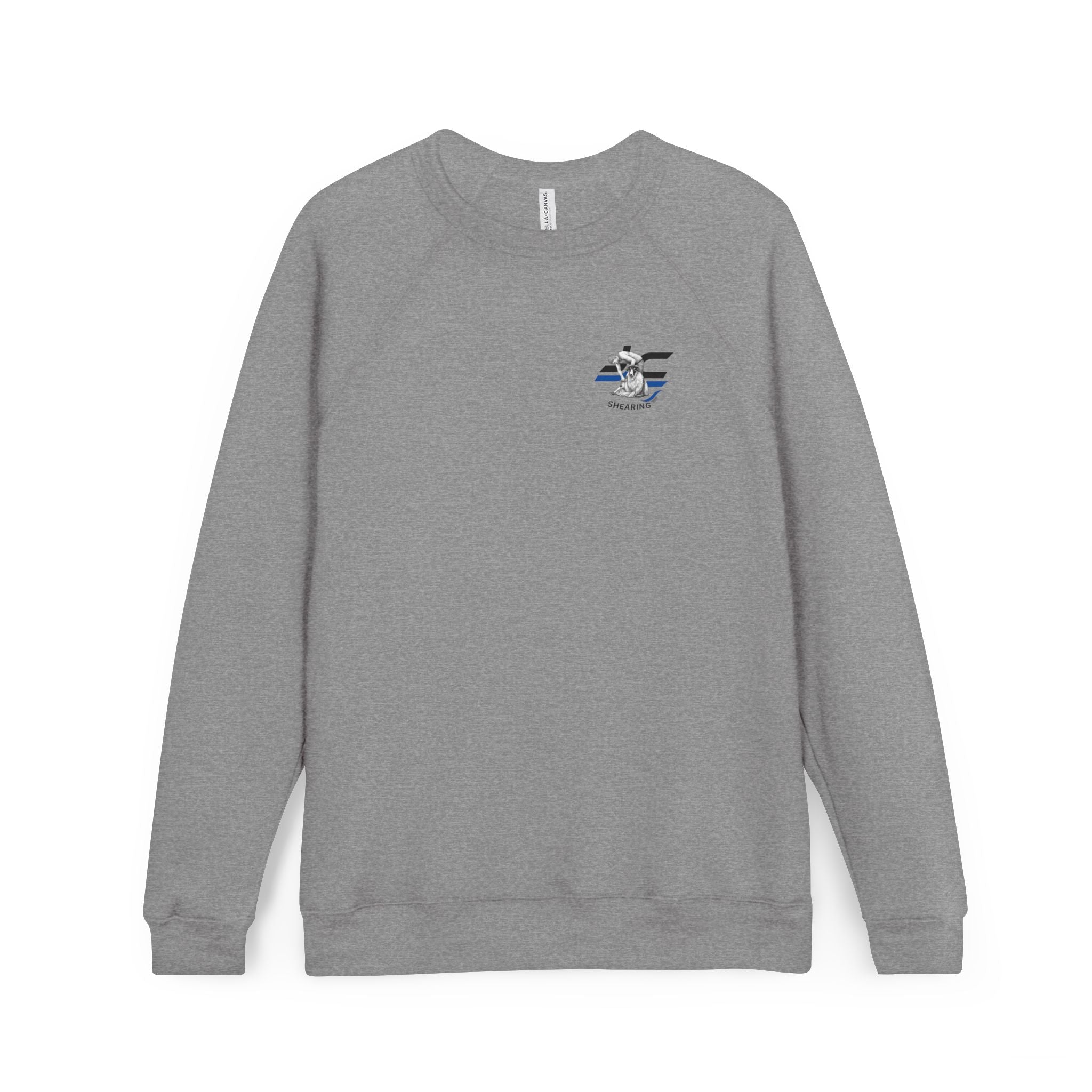 Strength Raglan Sweatshirt — 'Smear Strength' Blue Barbell Crewneck