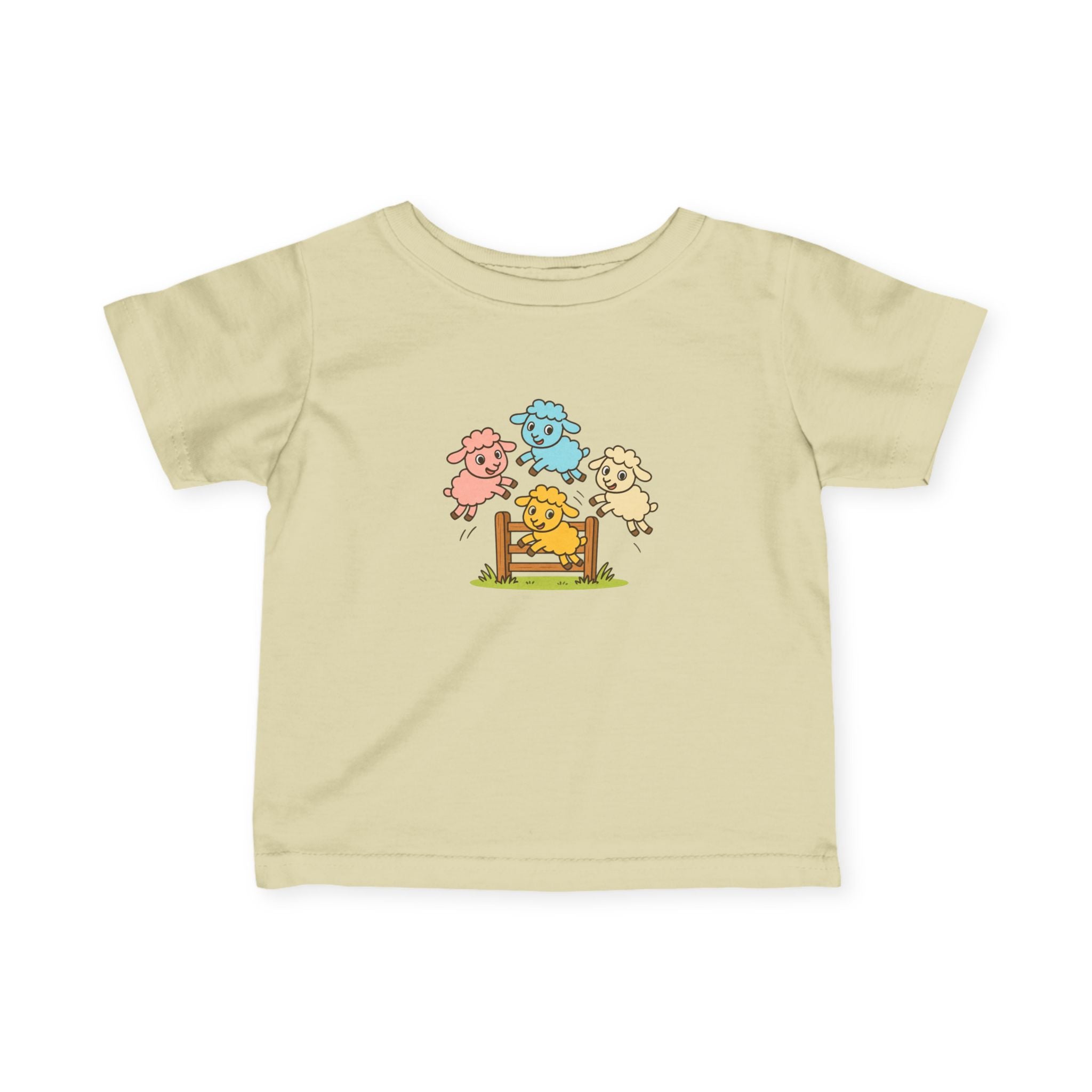 Infant Tee — Cute Jumping Sheep Nursery Graphic