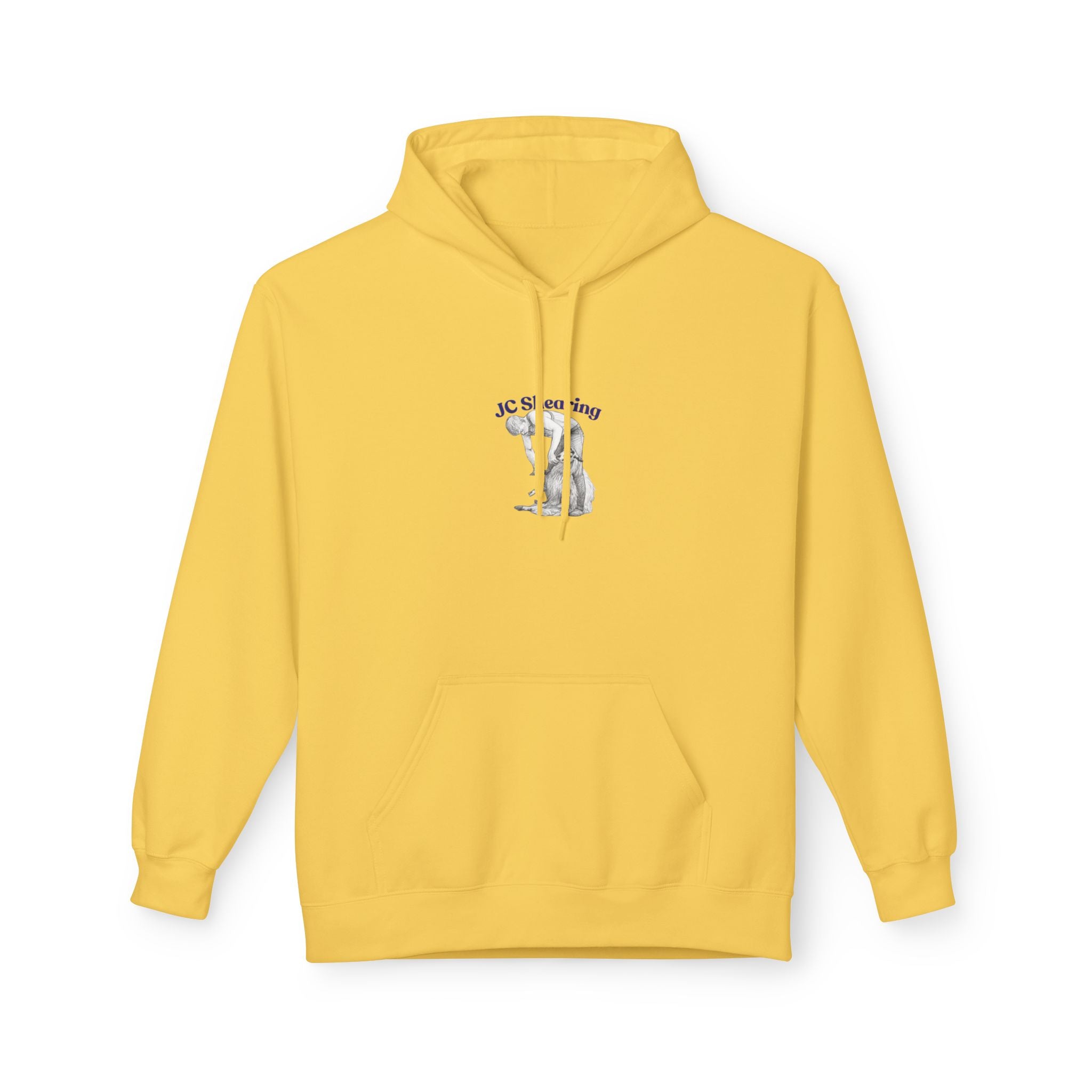 Hoodie — 'JC Is My King' Cat Graphic Minimalist Fleece Hoodie