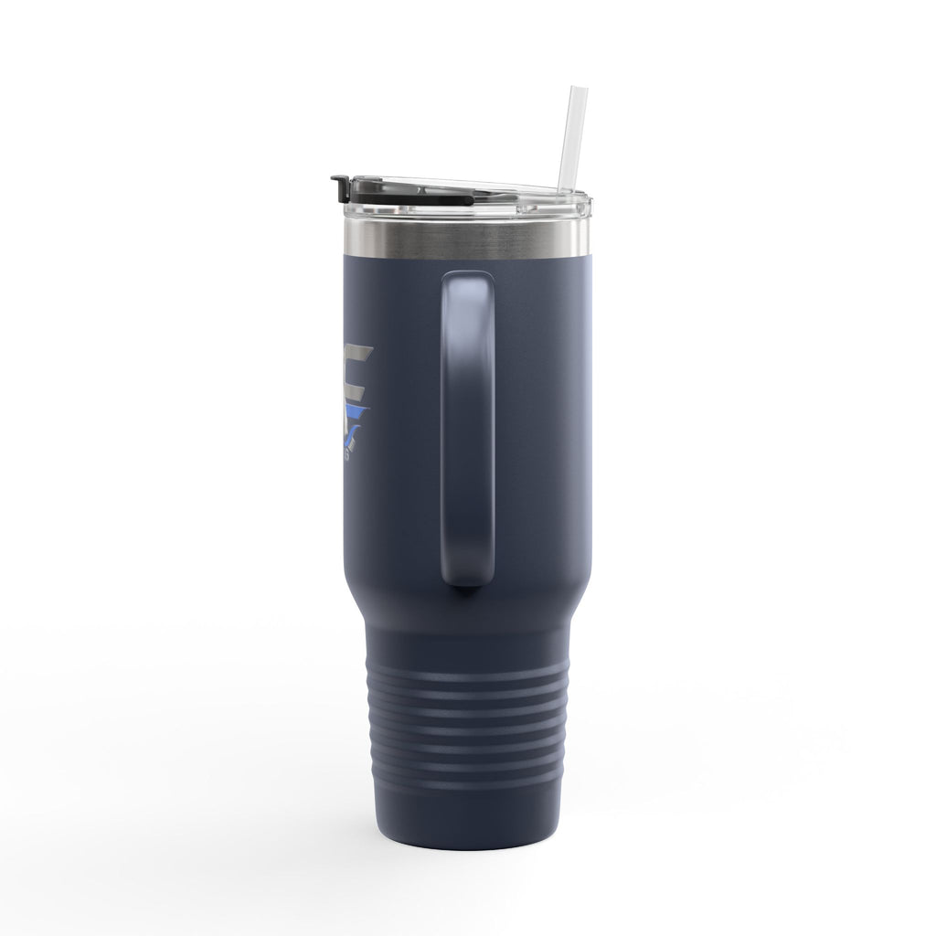 40oz Insulated Travel Mug — "JC Shearing" Sheep Grooming Design