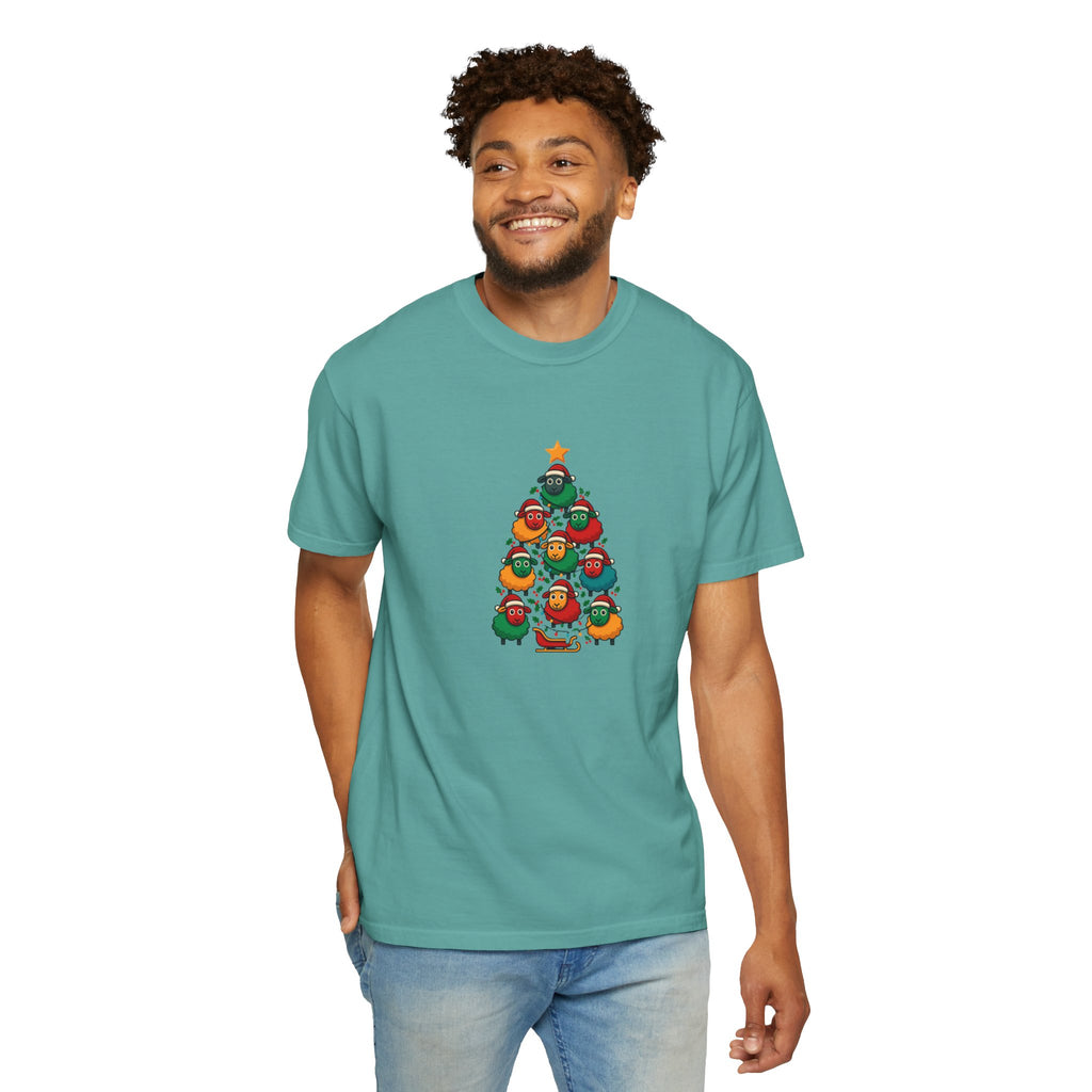 Christmas Tree Sheep Graphic T-Shirt