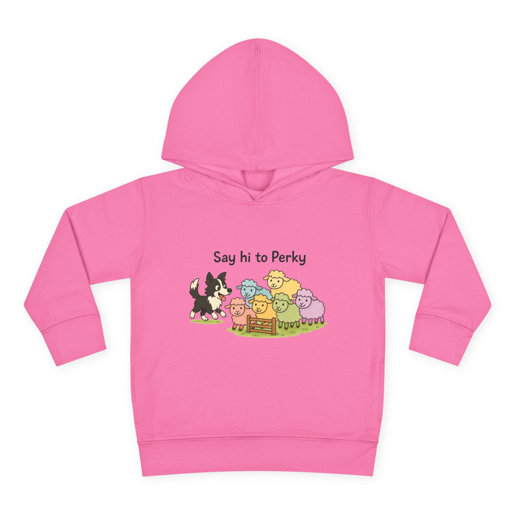 Toddler Hoodie - "Say Hi to Perky" Cute Farm Animal Pullover for Kids