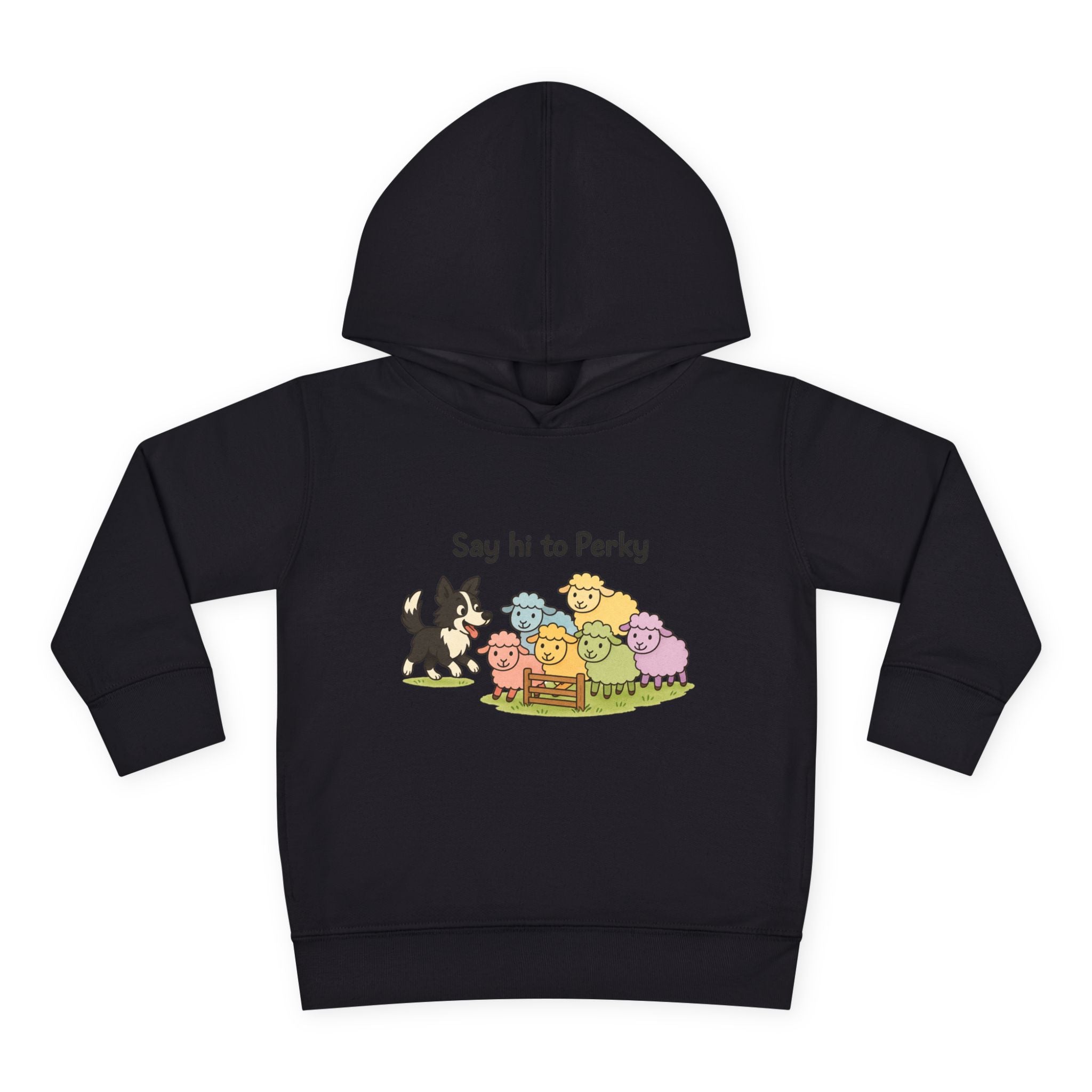 Toddler Hoodie - "Say Hi to Perky" Cute Farm Animal Pullover for Kids