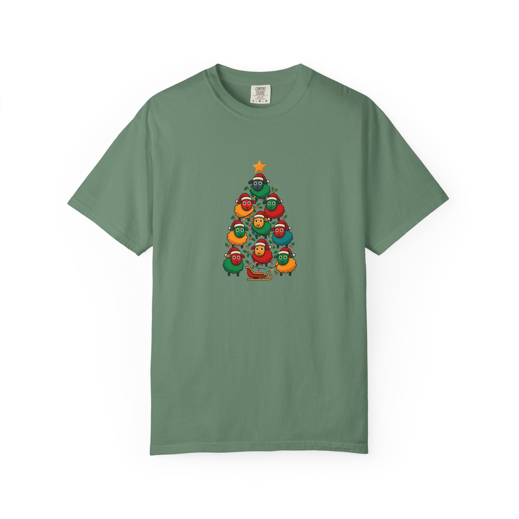 Christmas Tree Sheep Graphic T-Shirt