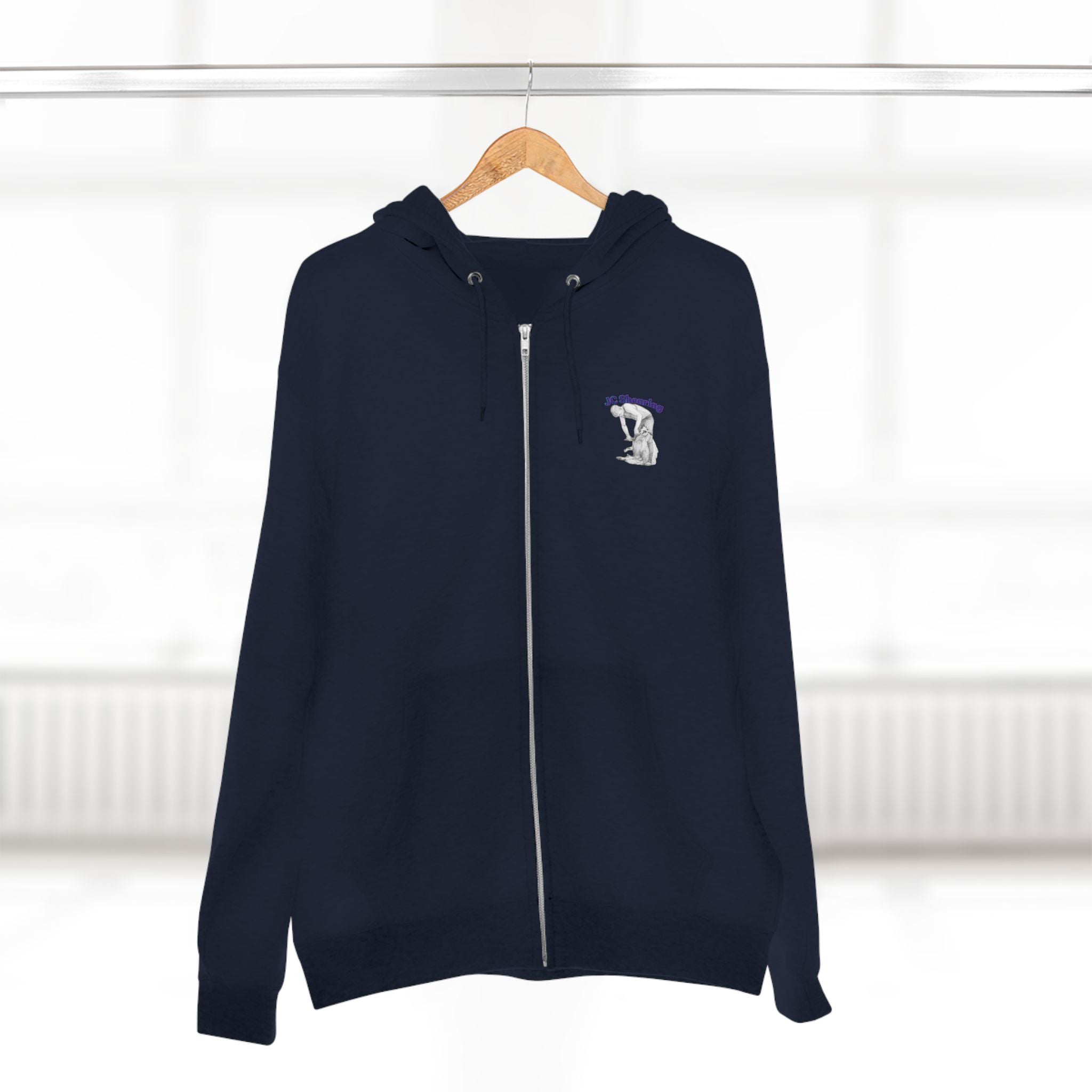 JC Shearing Sheep Zip Hoodie — Farm Life Zip-Up Hoodie