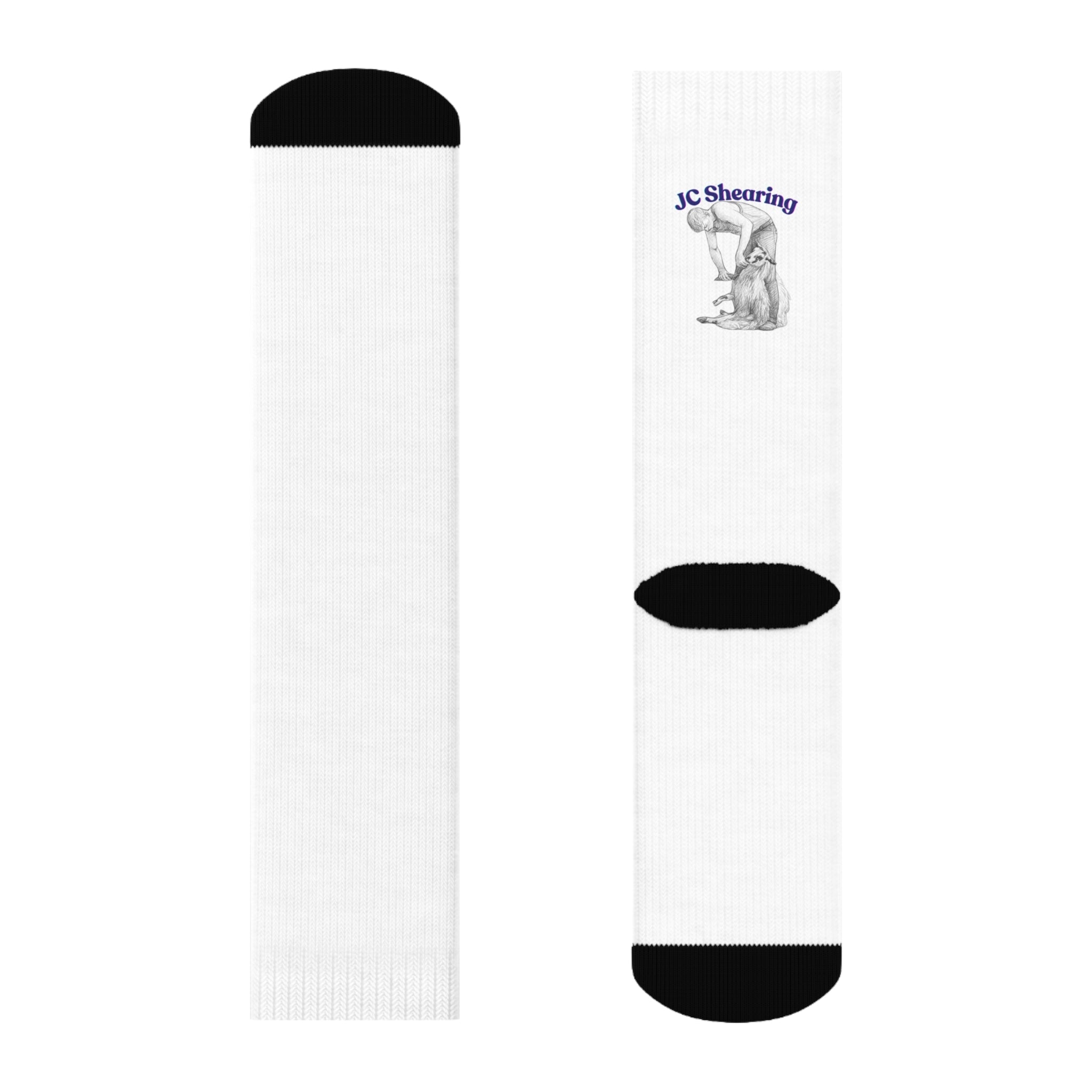 JC Shearing Crew Socks — Sheep Shearer Illustration