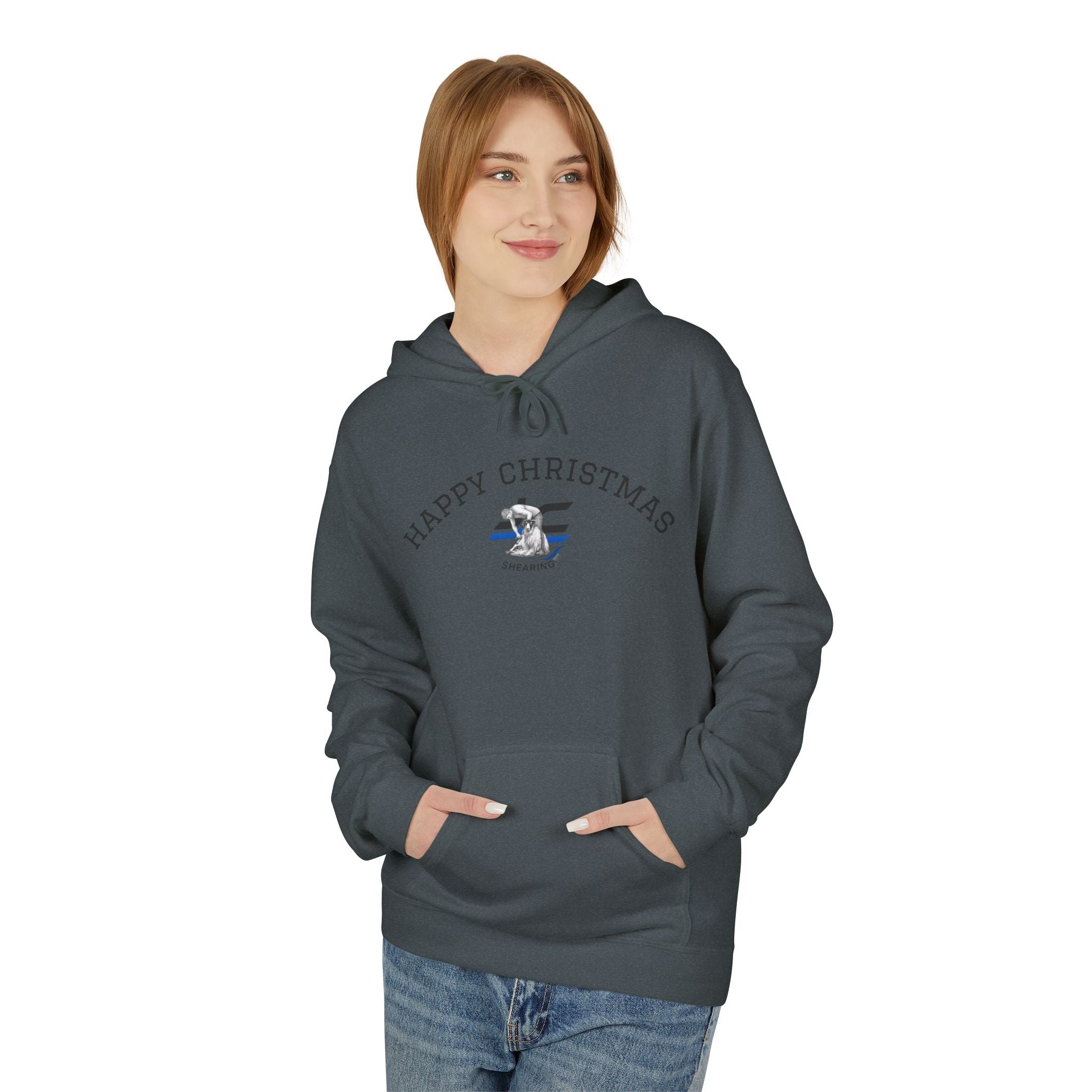 Christmas Ram Hoodie — "Happy Christmas I've Been Fleeced" Holiday Sweatshirt