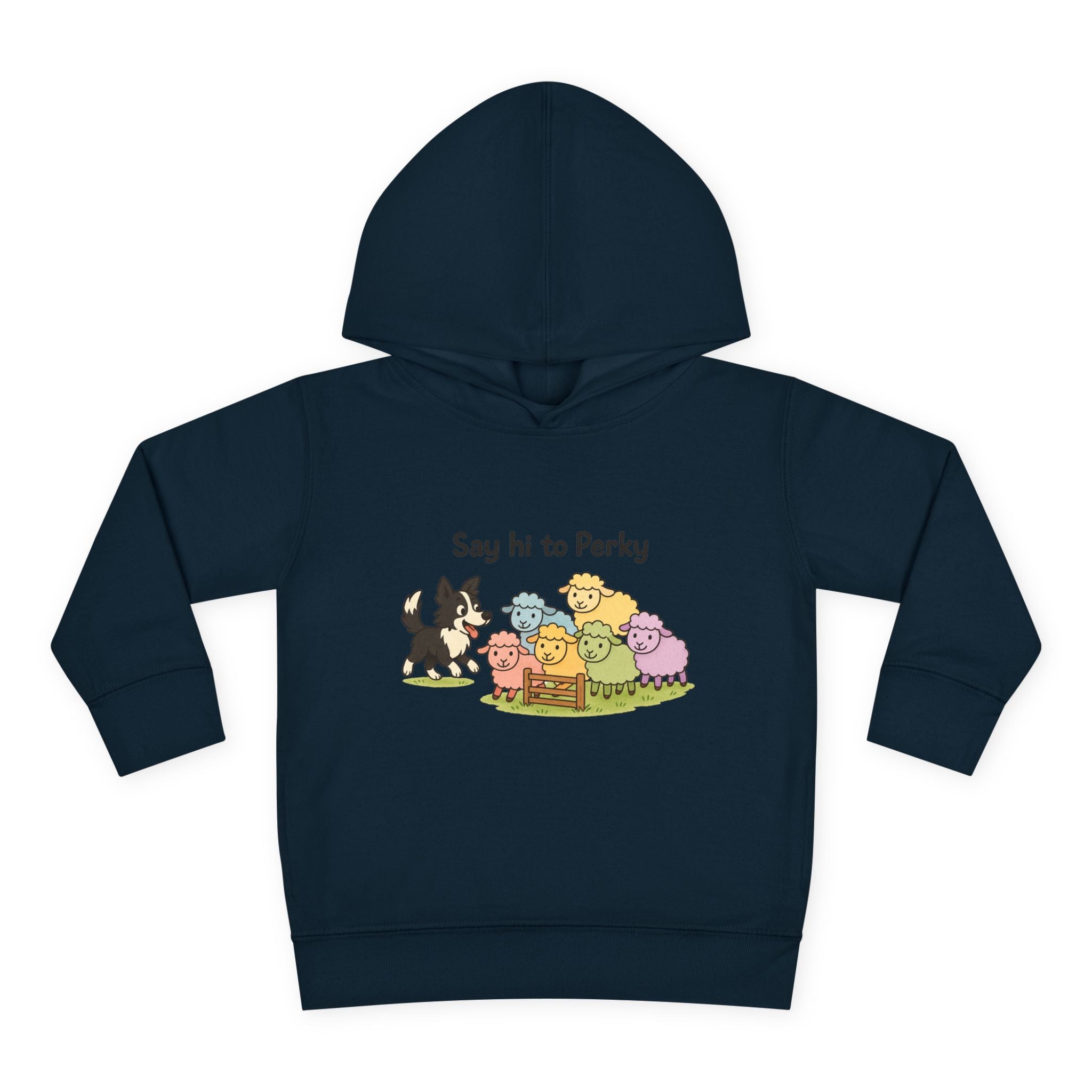 Toddler Hoodie - "Say Hi to Perky" Cute Farm Animal Pullover for Kids