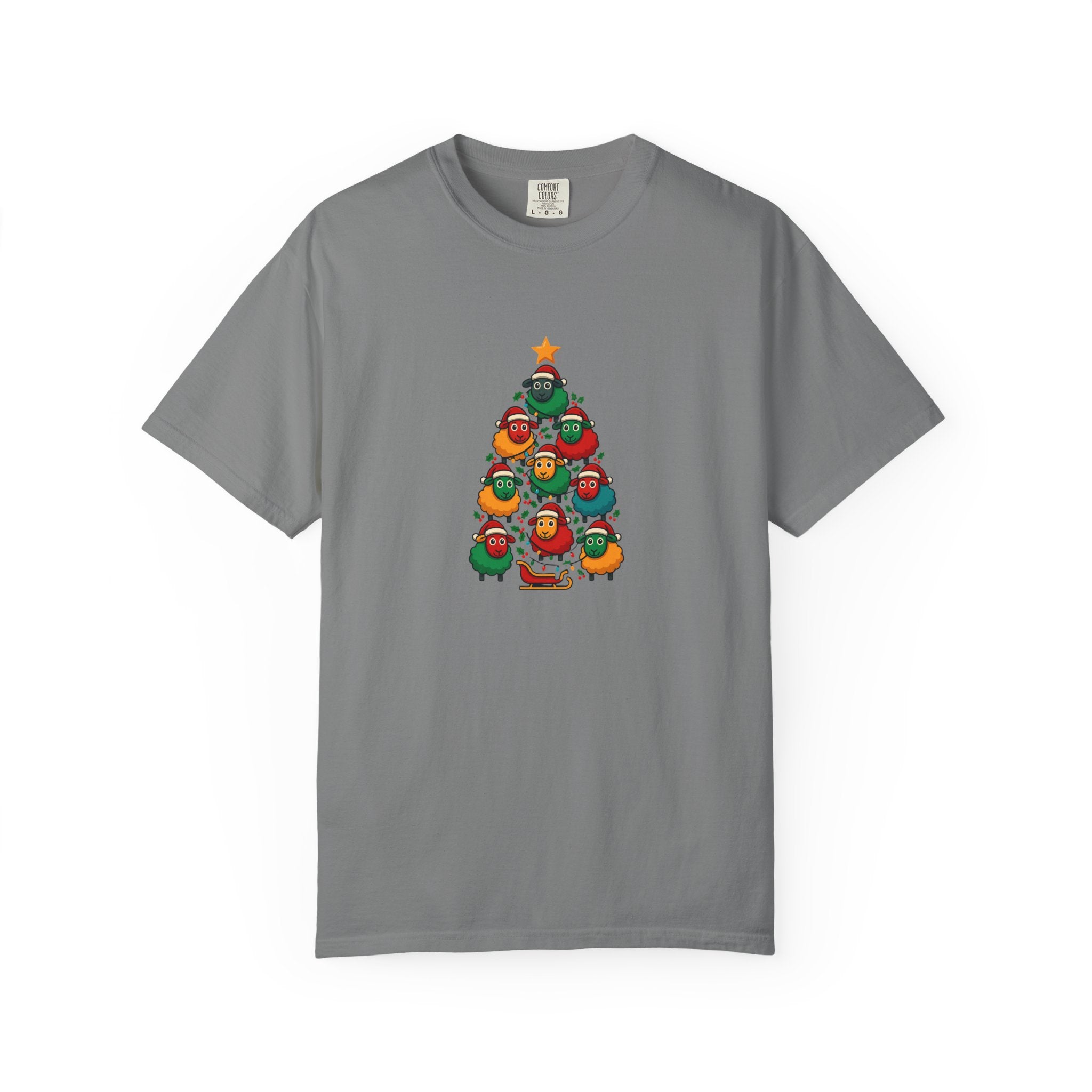 Christmas Tree Sheep Graphic T-Shirt