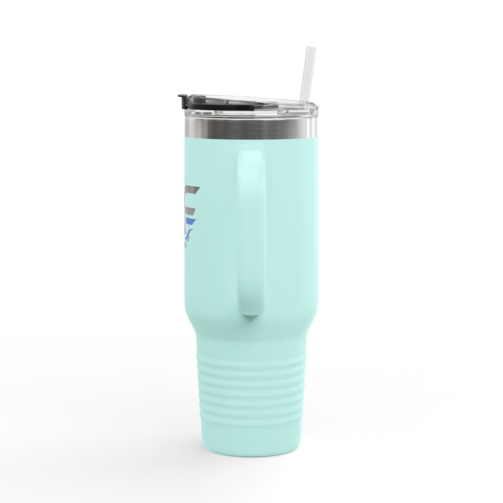 40oz Insulated Travel Mug — "JC Shearing" Sheep Grooming Design