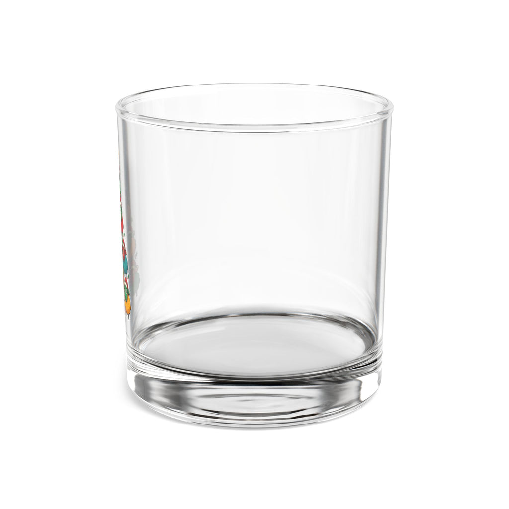Christmas Sheep Tree Rocks Glass — 10oz Holiday Whiskey Glass