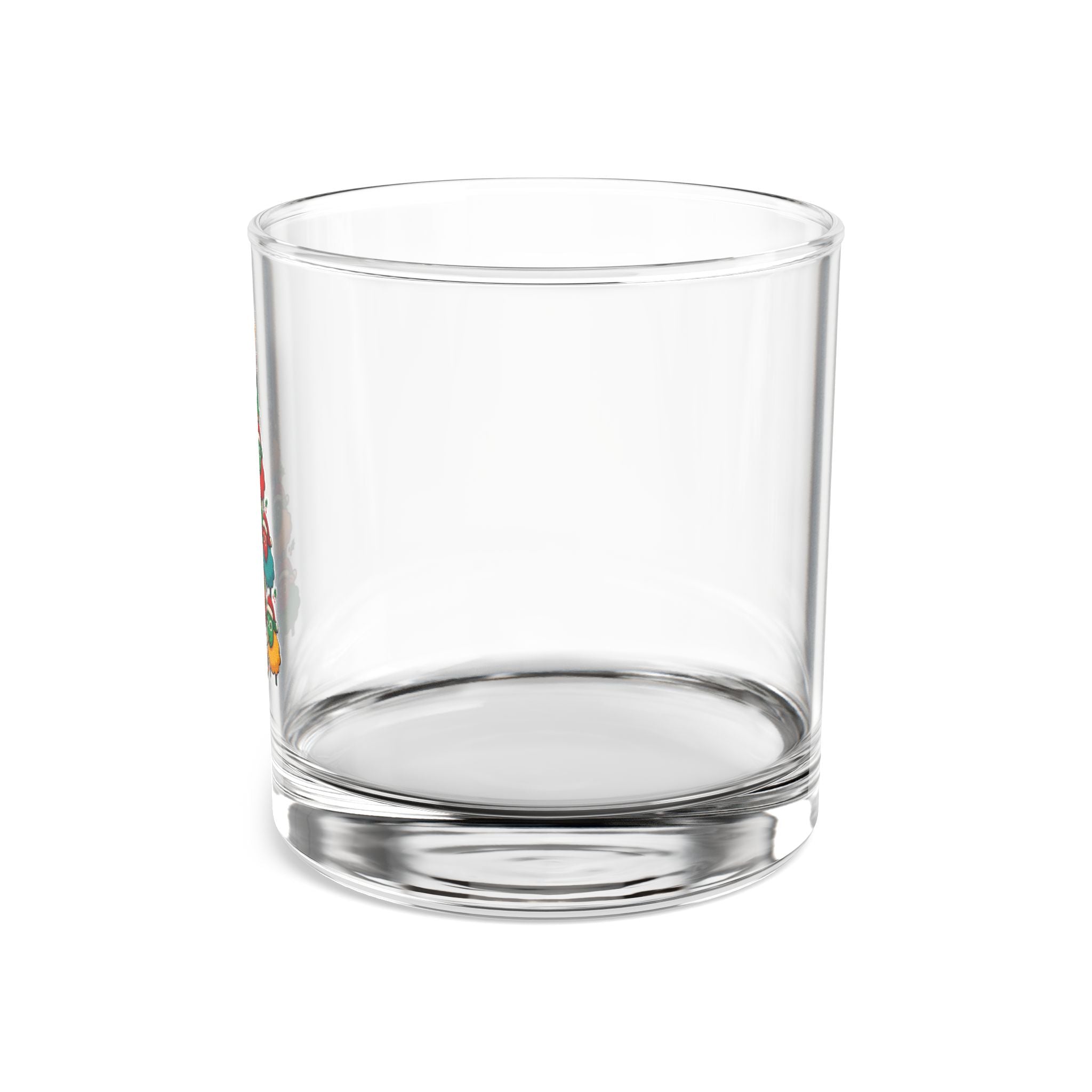 Christmas Sheep Tree Rocks Glass — 10oz Holiday Whiskey Glass