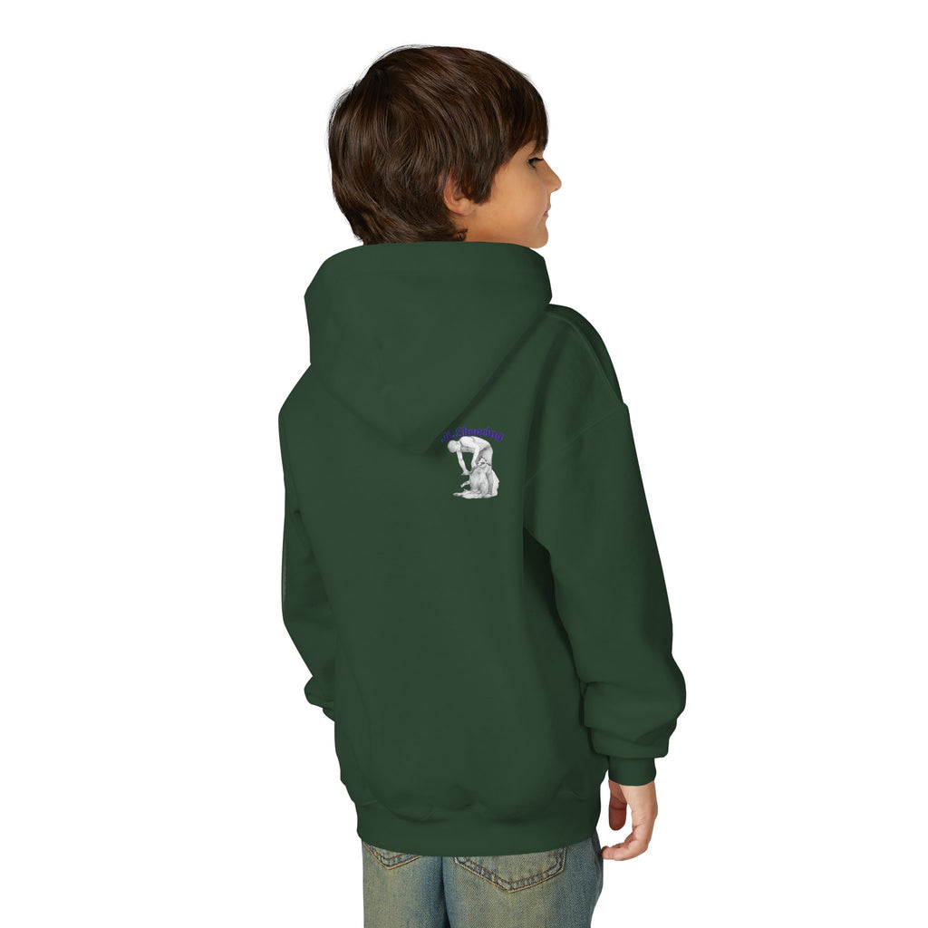 Youth Hoodie — Vintage Kids & Dog Graphic Pullover