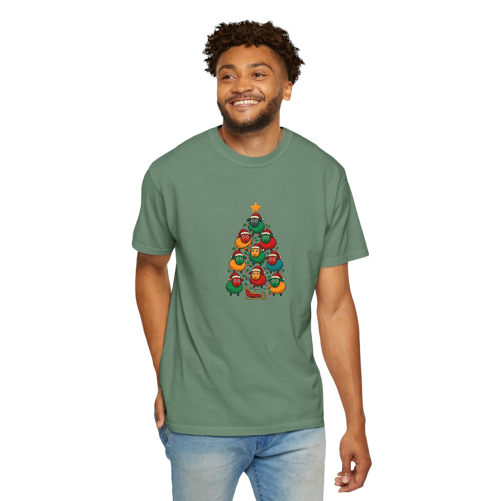 Christmas Tree Sheep Graphic T-Shirt