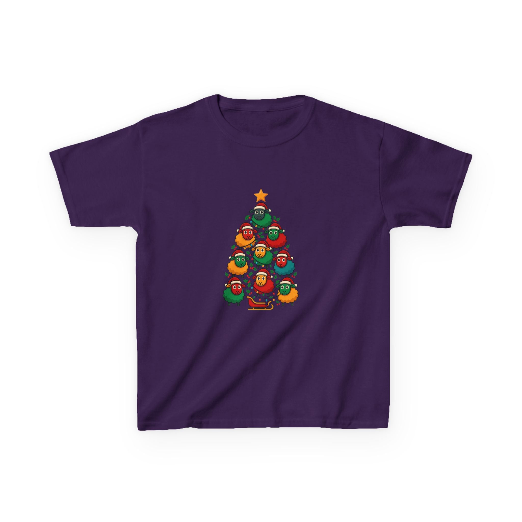 Kids Christmas Tree Sheep Tee — Festive Holiday Shirt for Children