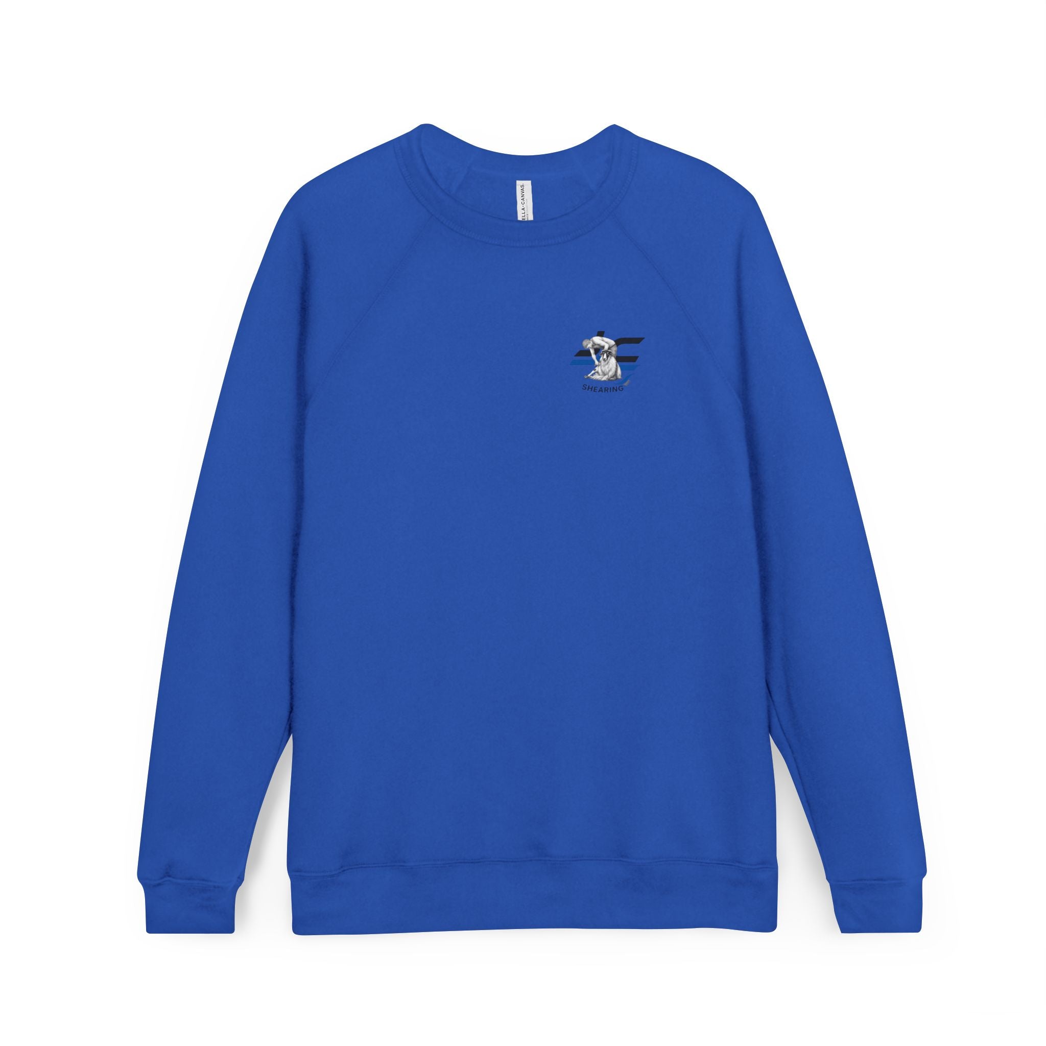 Strength Raglan Sweatshirt — 'Smear Strength' Blue Barbell Crewneck