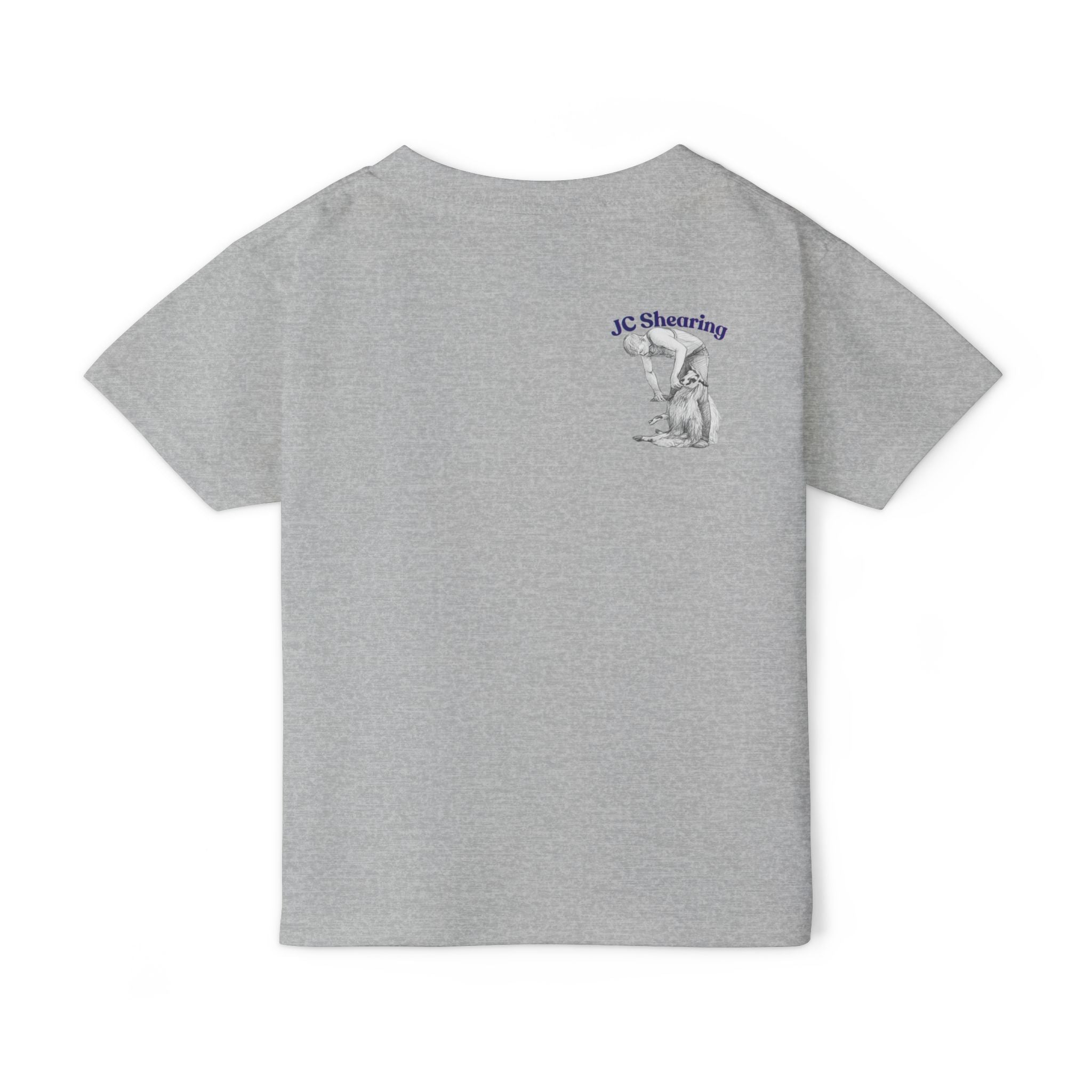 Toddler T-Shirt — Cartoon Farm Tractor with Border Collie & Sheep Friends