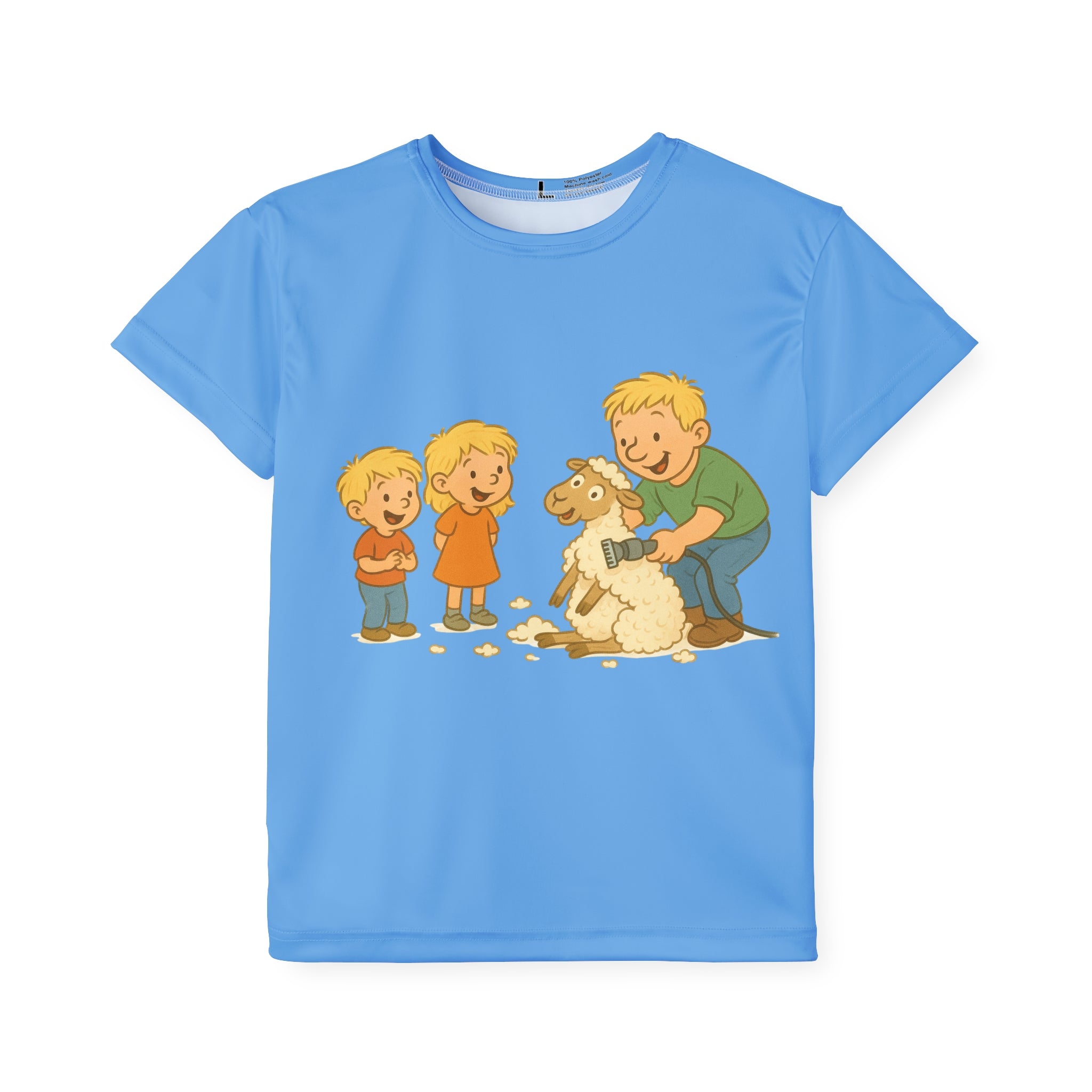 Kids Jersey — Farm Visit Cartoon Sheep Shearing Design