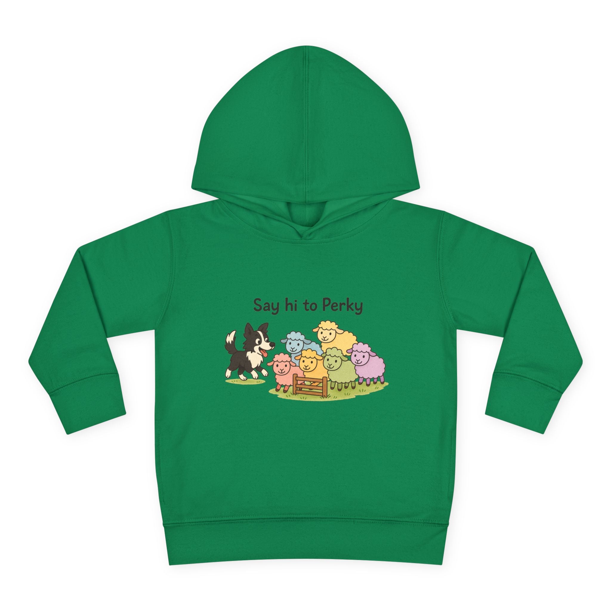 Toddler Hoodie - "Say Hi to Perky" Cute Farm Animal Pullover for Kids