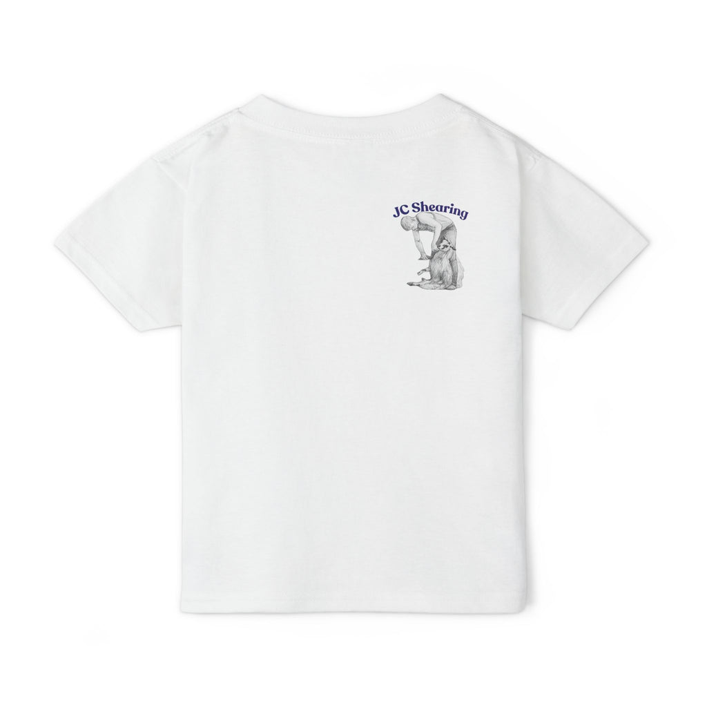Say Hi to Perky Toddler T-Shirt — Cute Pastel Sheep & Border Collie Kids Tee