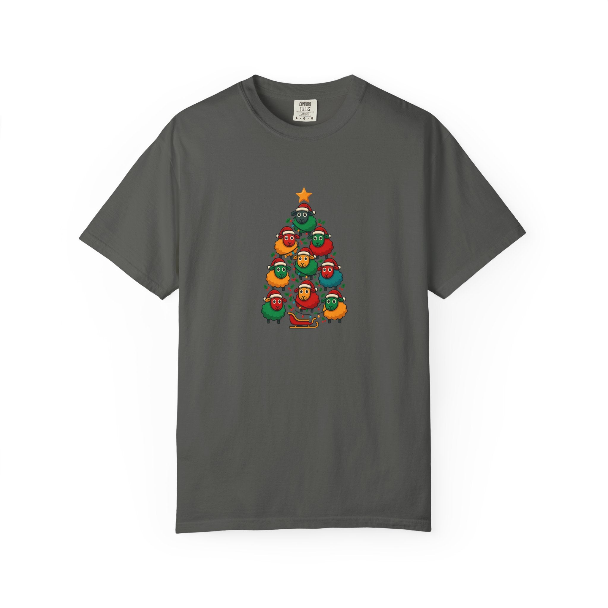 Christmas Tree Sheep Graphic T-Shirt