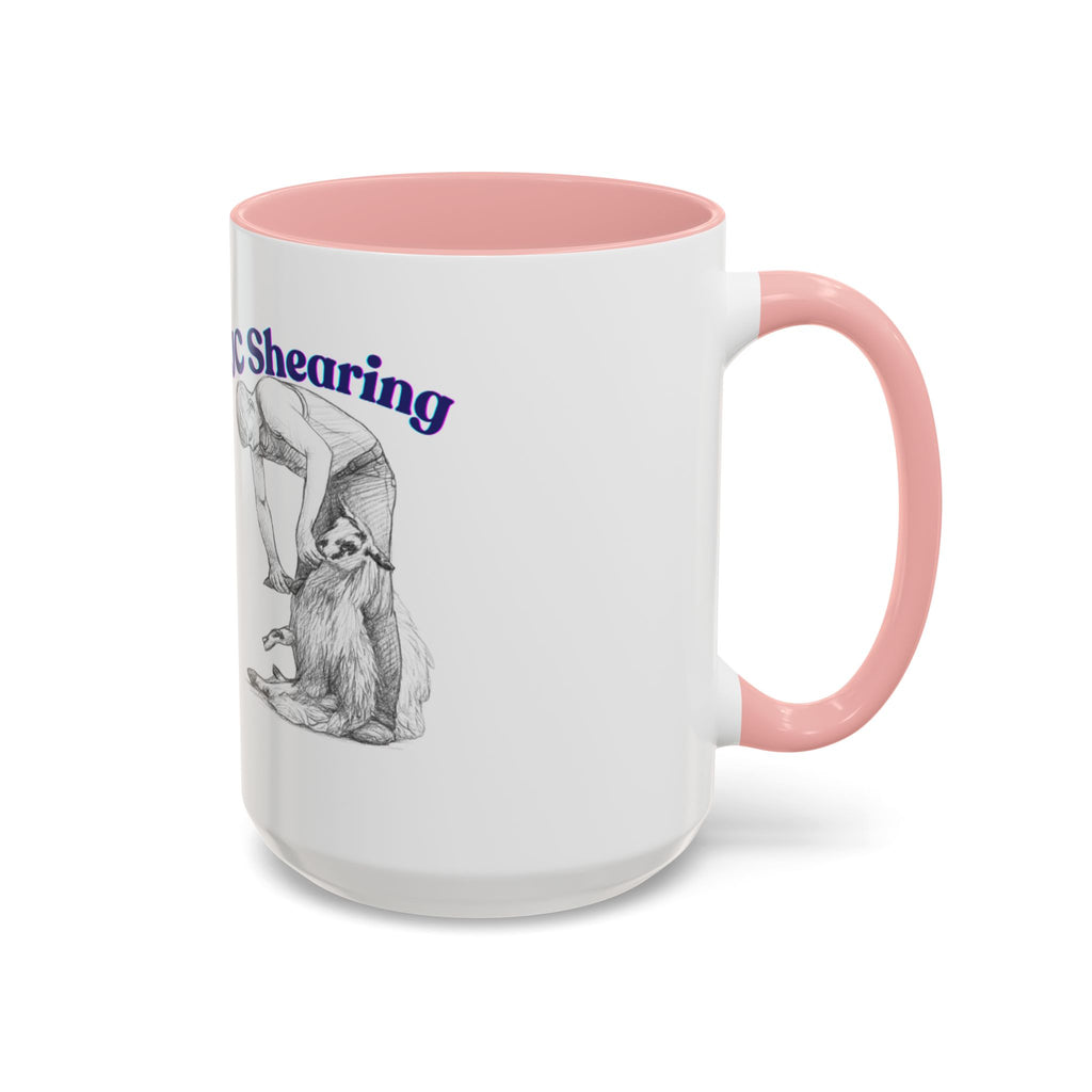 JC Shearing Coffee Mug — Sheep Shearer Illustration Accent Mug (11/15oz)