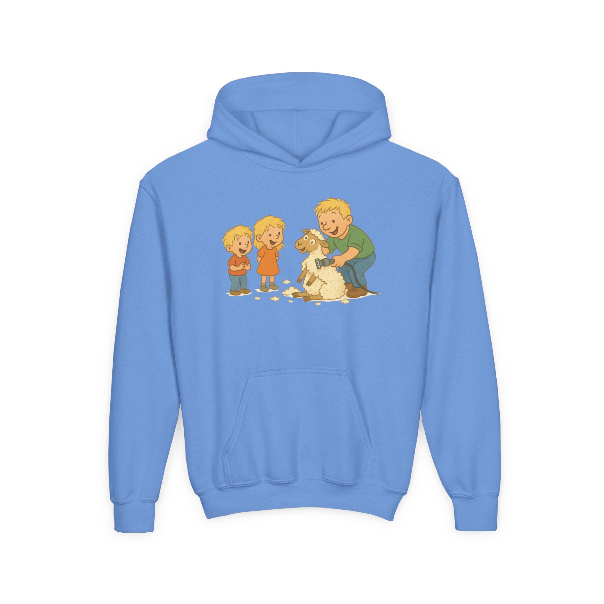 Youth Hoodie — Vintage Kids & Dog Graphic Pullover