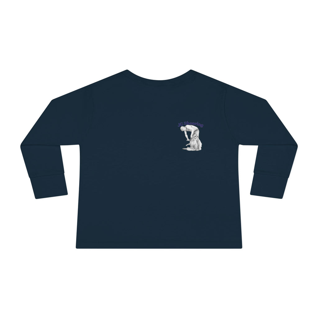 Toddler Long Sleeve Tee — Colorful Jumping Sheep Kids Shirt