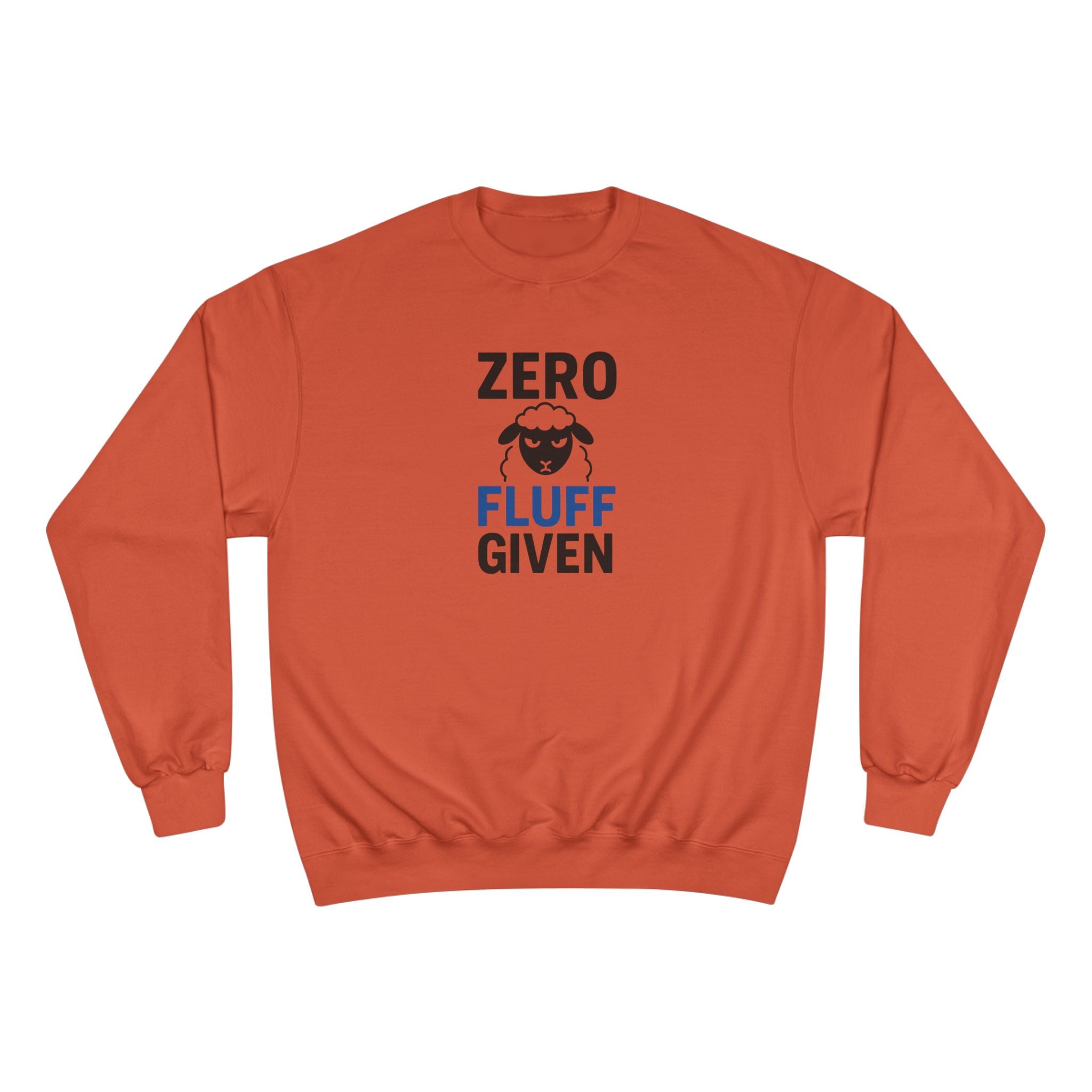 Zero Fluff Given Sweatshirt — Funny Sheep Graphic Crewneck