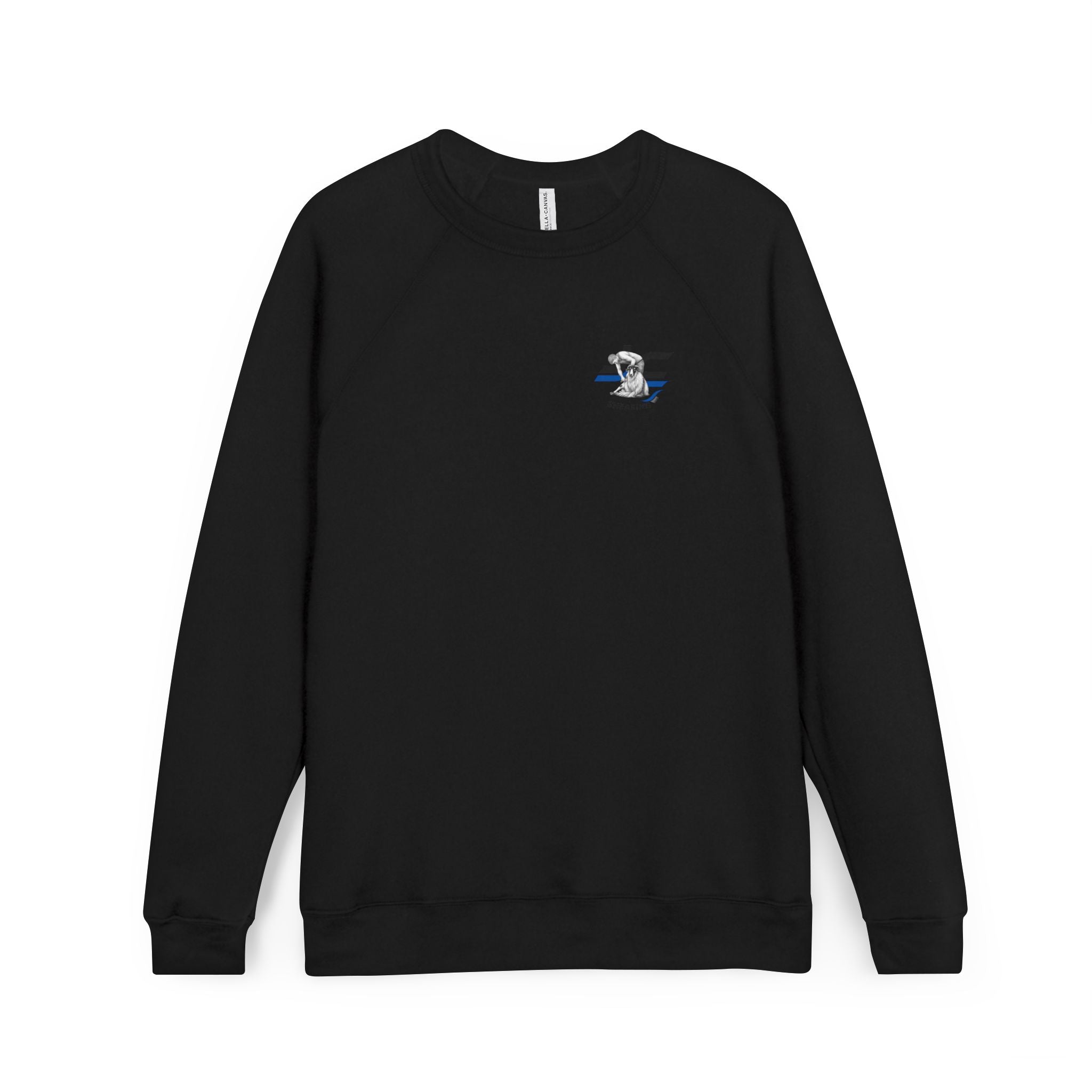 Strength Raglan Sweatshirt — 'Smear Strength' Blue Barbell Crewneck