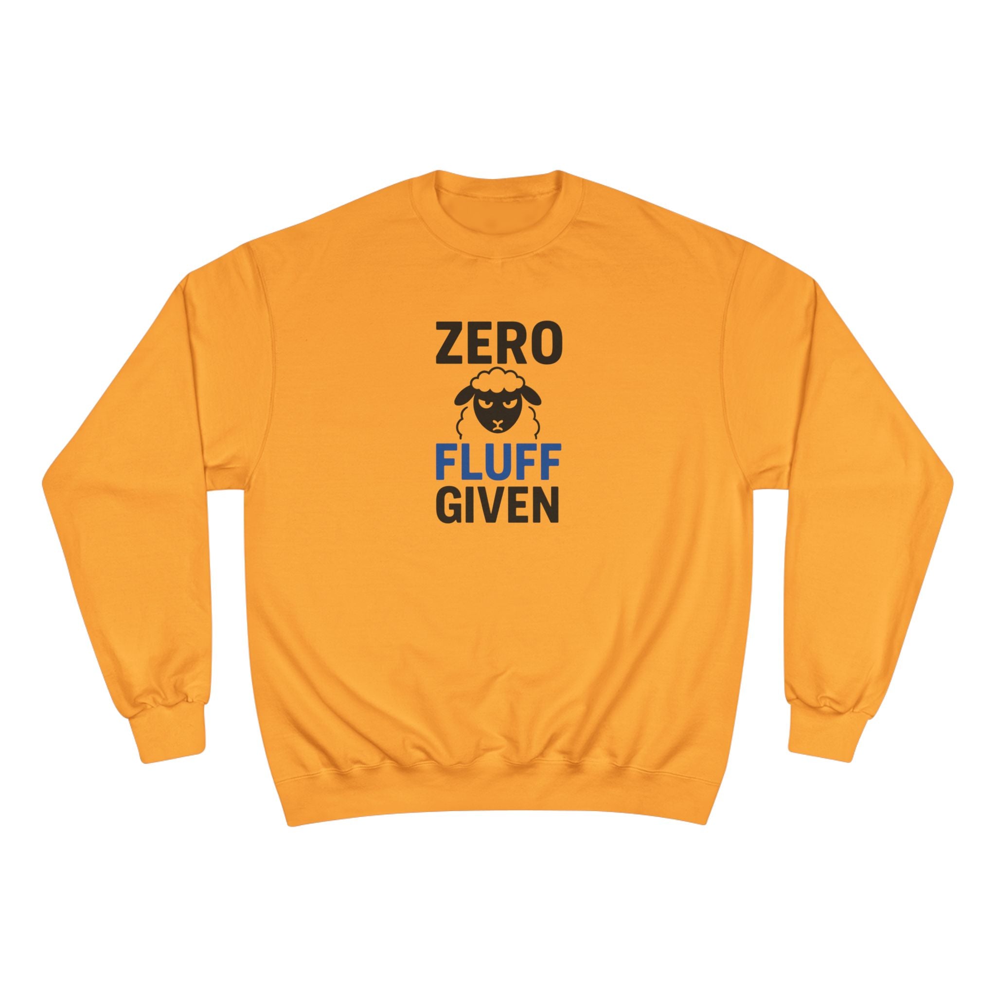 Zero Fluff Given Sweatshirt — Funny Sheep Graphic Crewneck