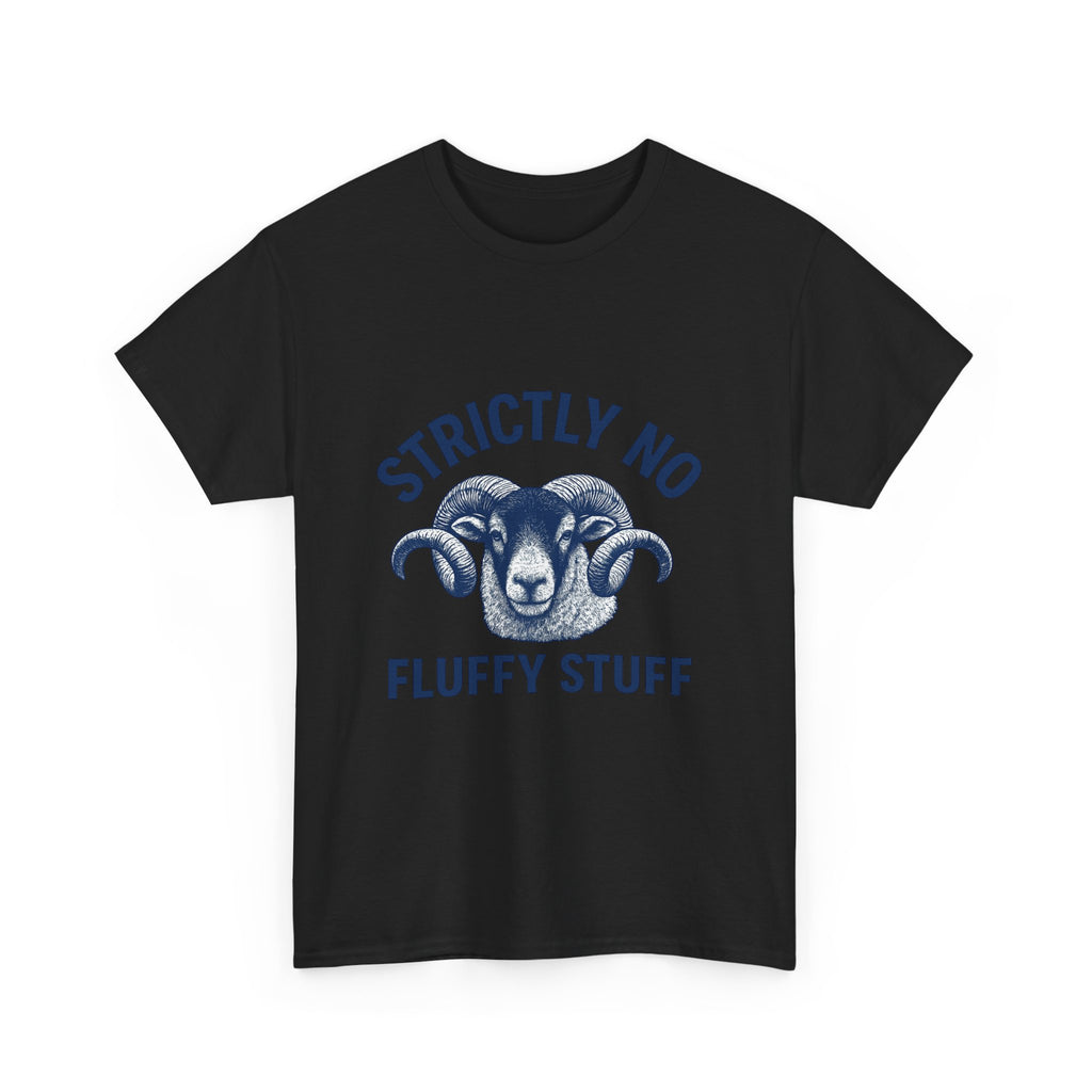Short-Sleeve Tee — "Strictly No Fluffy Stuff" Ram Graphic T-Shirt