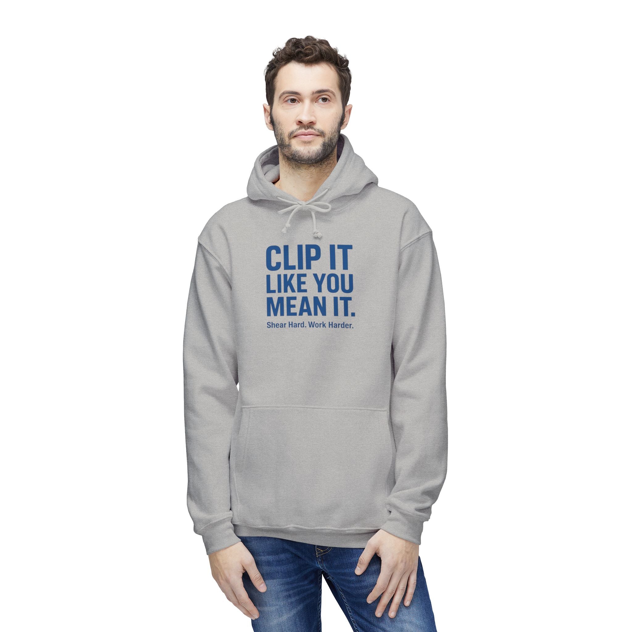 Hoodie — "Clip It Like You Mean It" Motivational Barber Hoodie