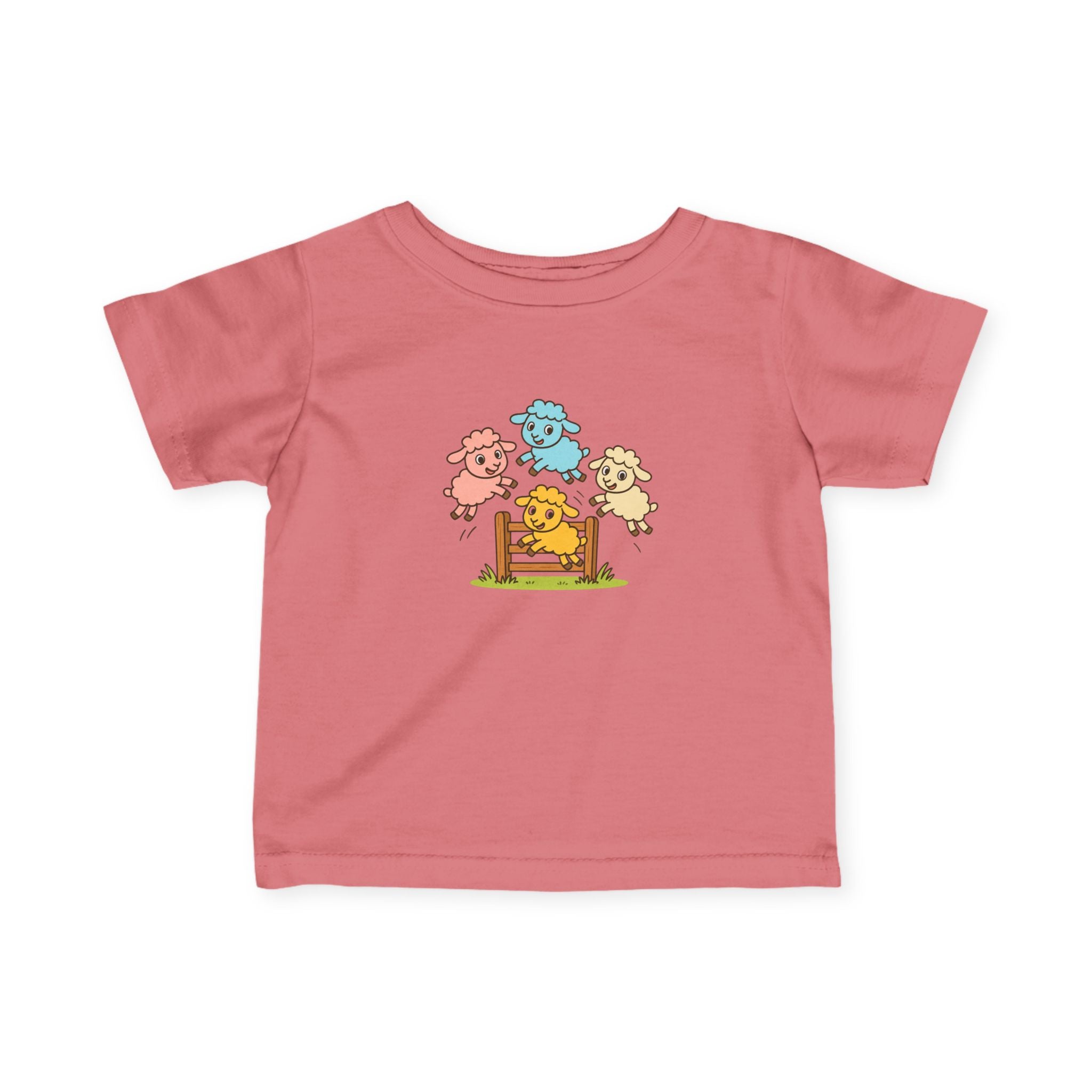 Infant Tee — Cute Jumping Sheep Nursery Graphic
