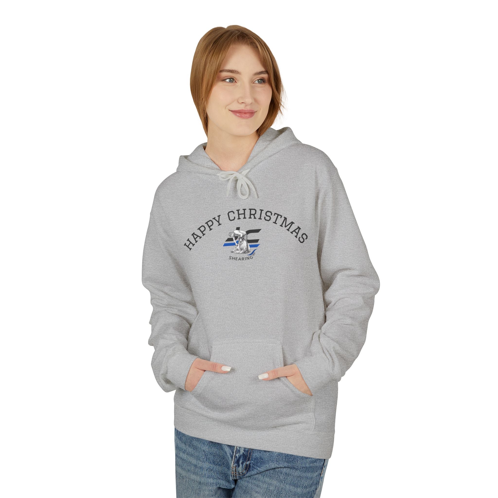Christmas Ram Hoodie — "Happy Christmas I've Been Fleeced" Holiday Sweatshirt