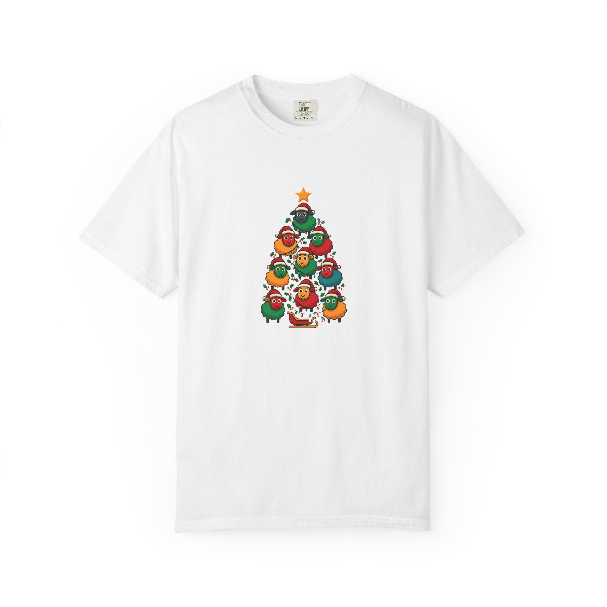 Christmas Tree Sheep Graphic T-Shirt