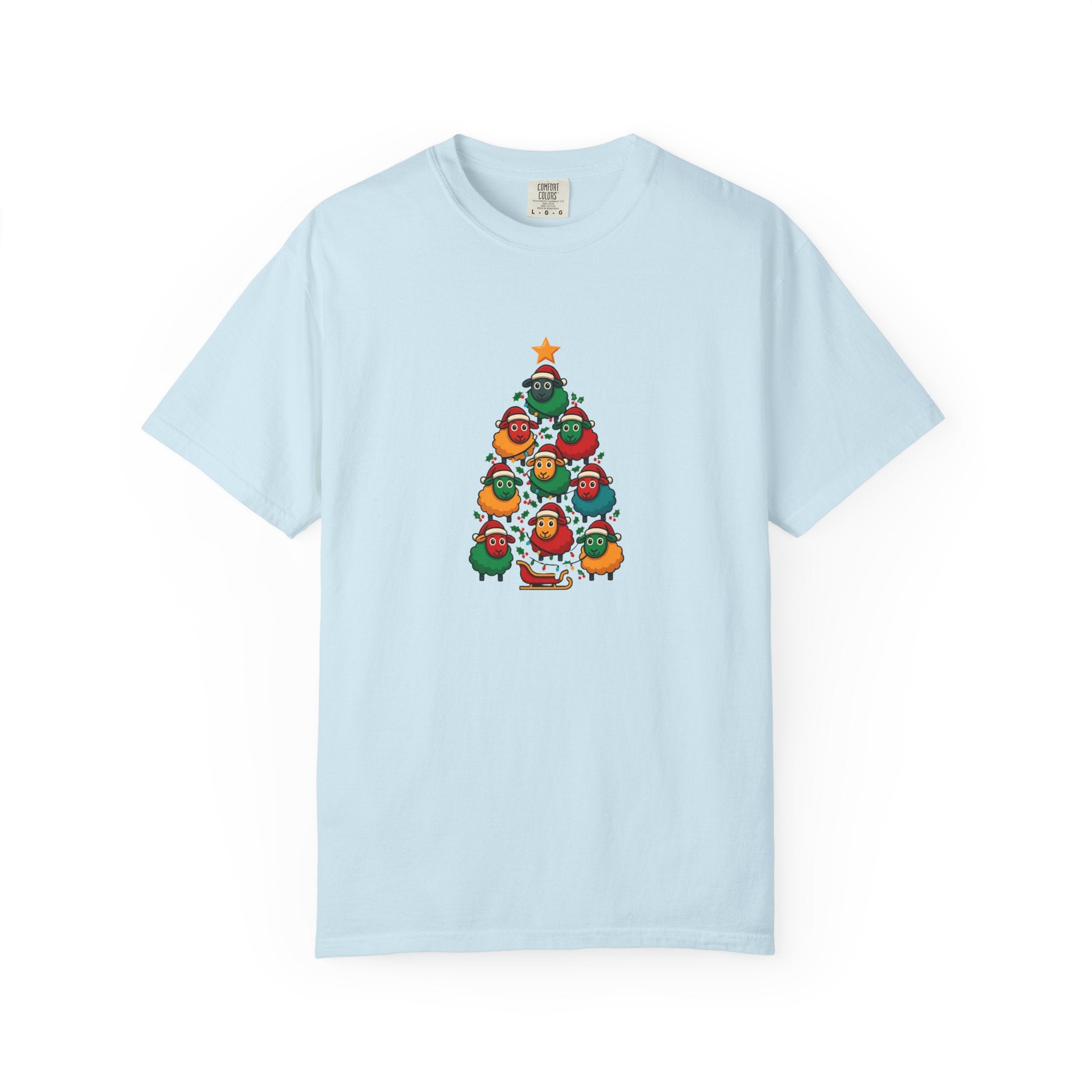Christmas Tree Sheep Graphic T-Shirt