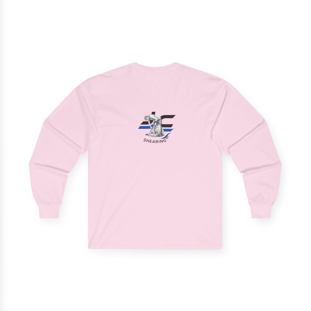 Long Sleeve Tee — Christmas Sheep Tree Graphic Holiday Shirt