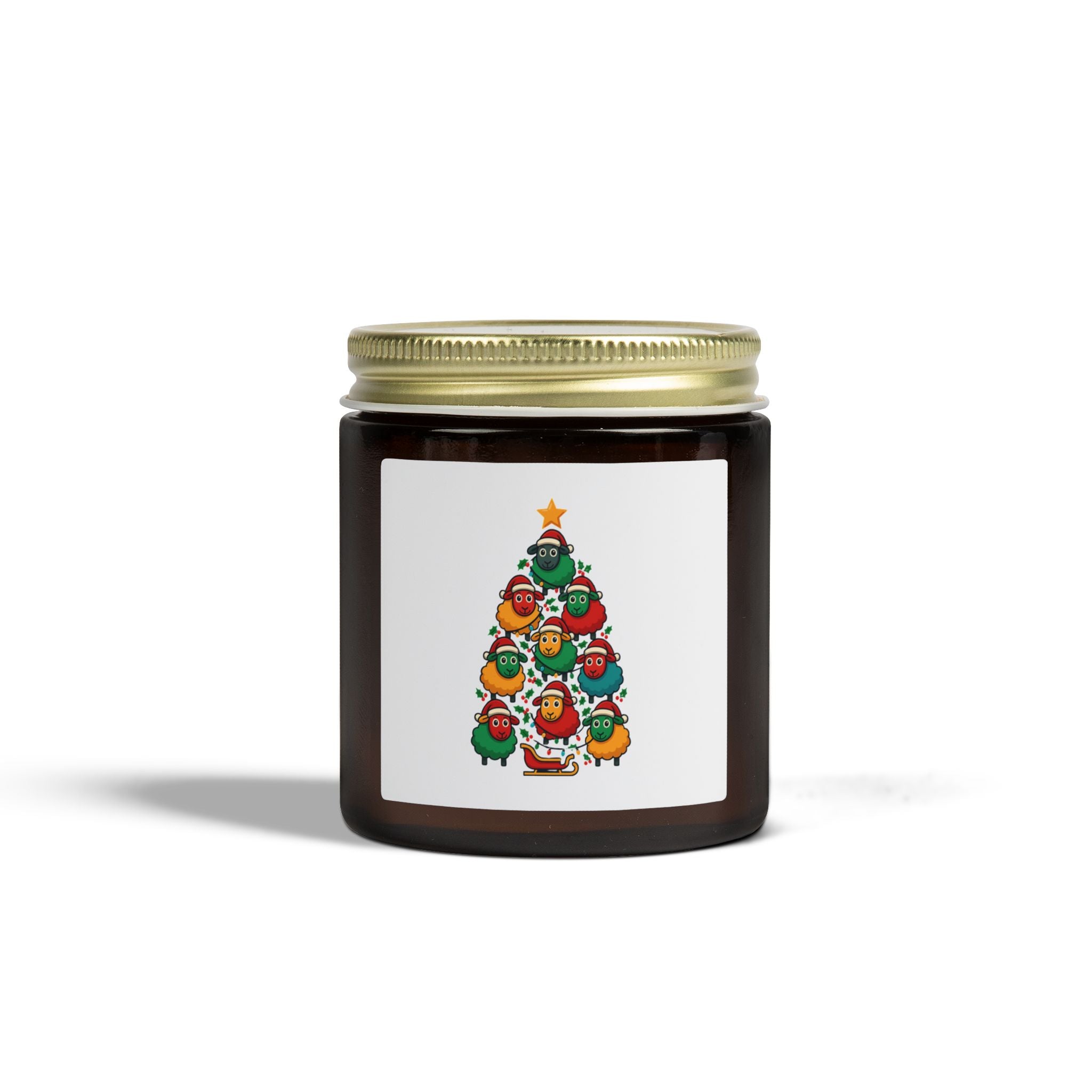 Holiday Tree Candle — Coconut Apricot Scented Jar (4oz & 9oz)
